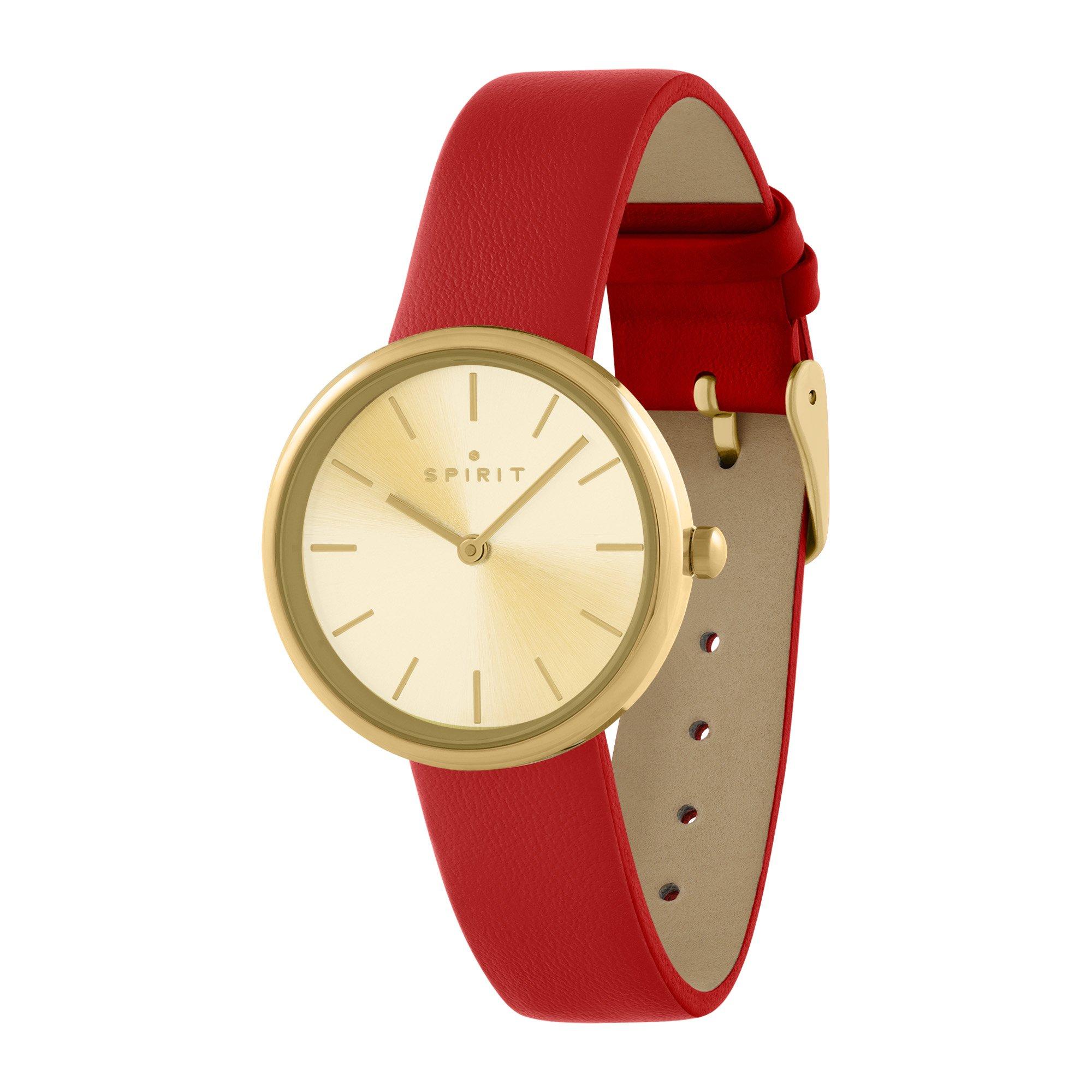 Red - Spirit - Gold Silver Strap Analogue Quartz Watch - 2