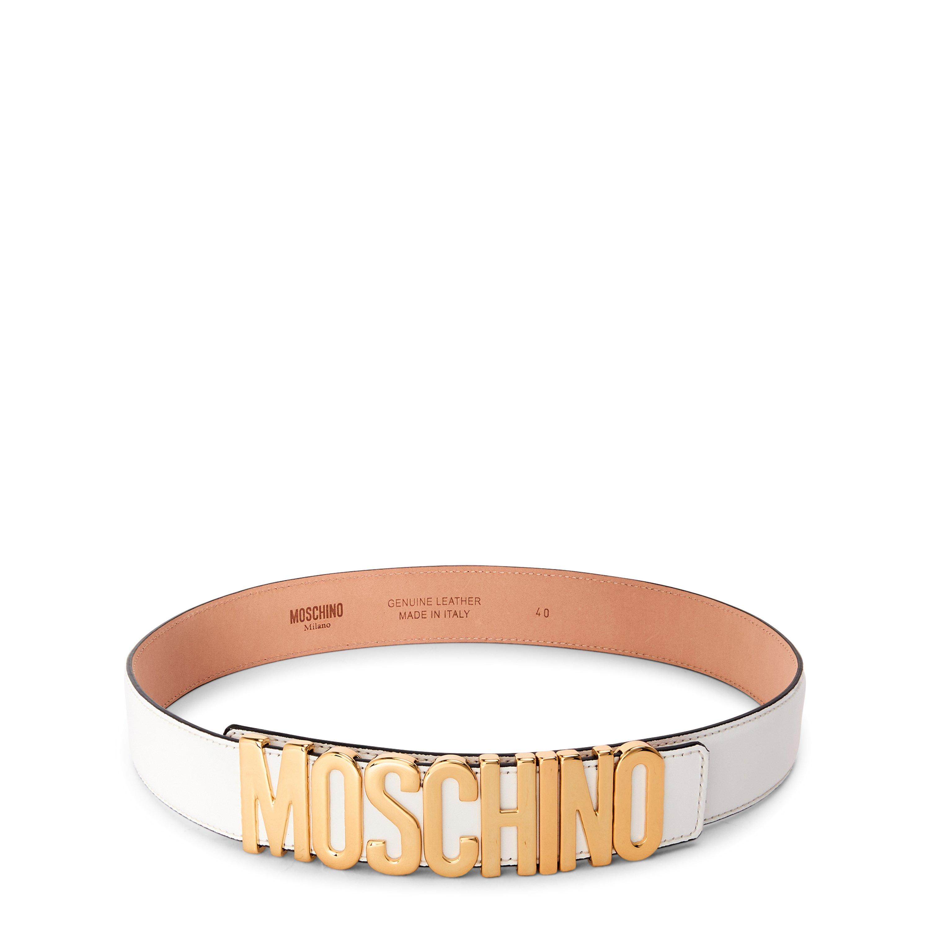 Moschino Women's Leather Belt - White - Size 40