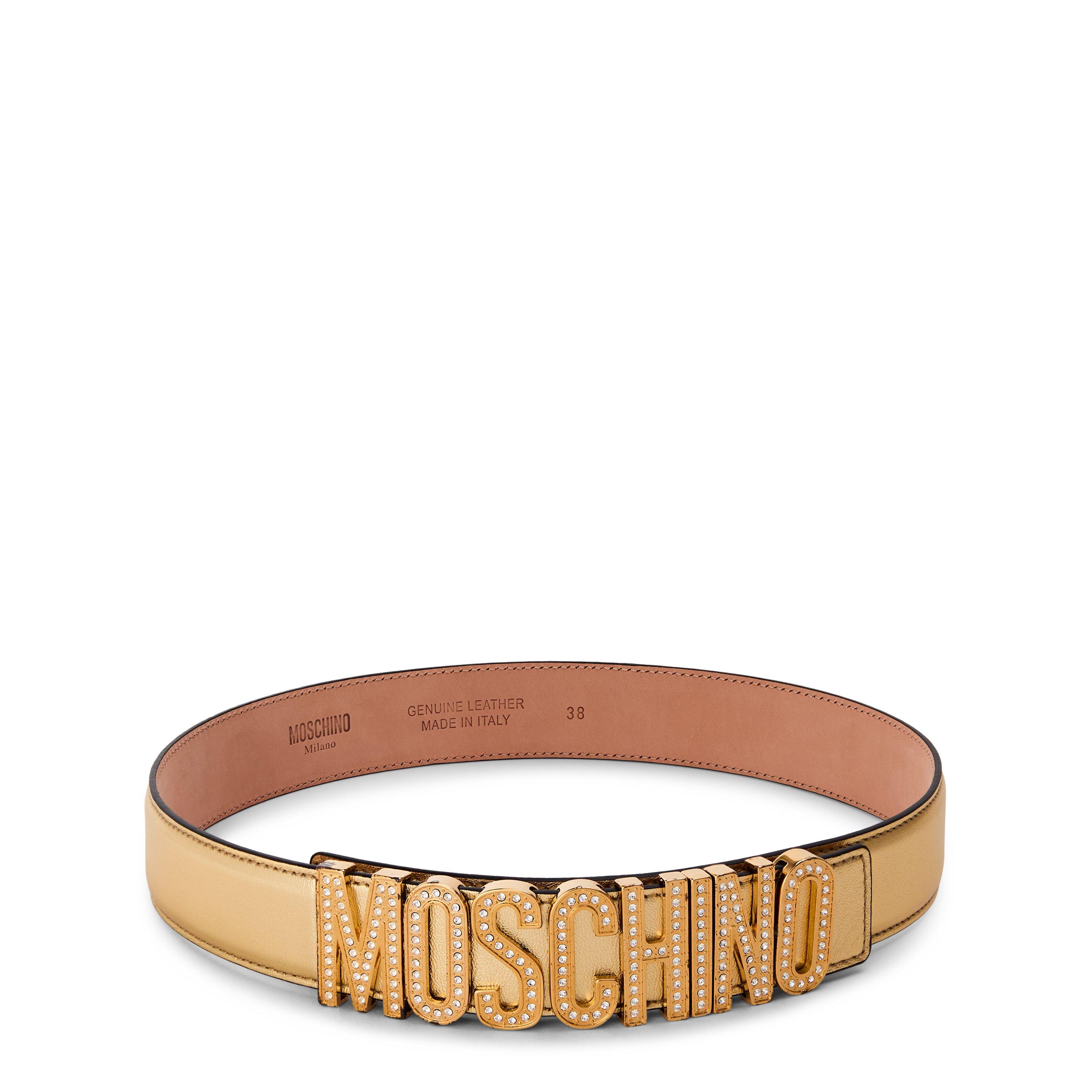 Moschino Women's Leather Belt - Gold - Size 40