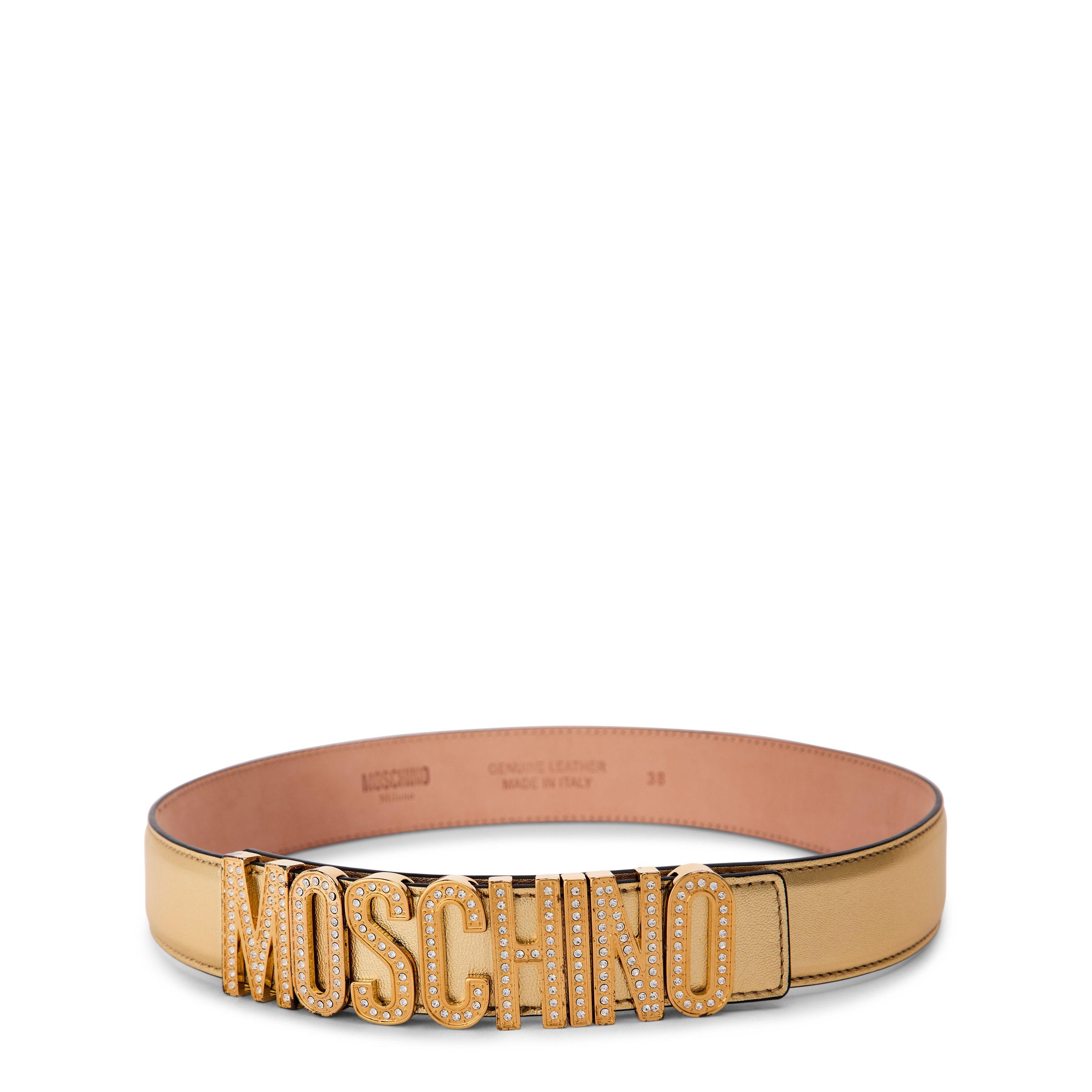 Gold - Moschino - Moschino Leather Belt - 3