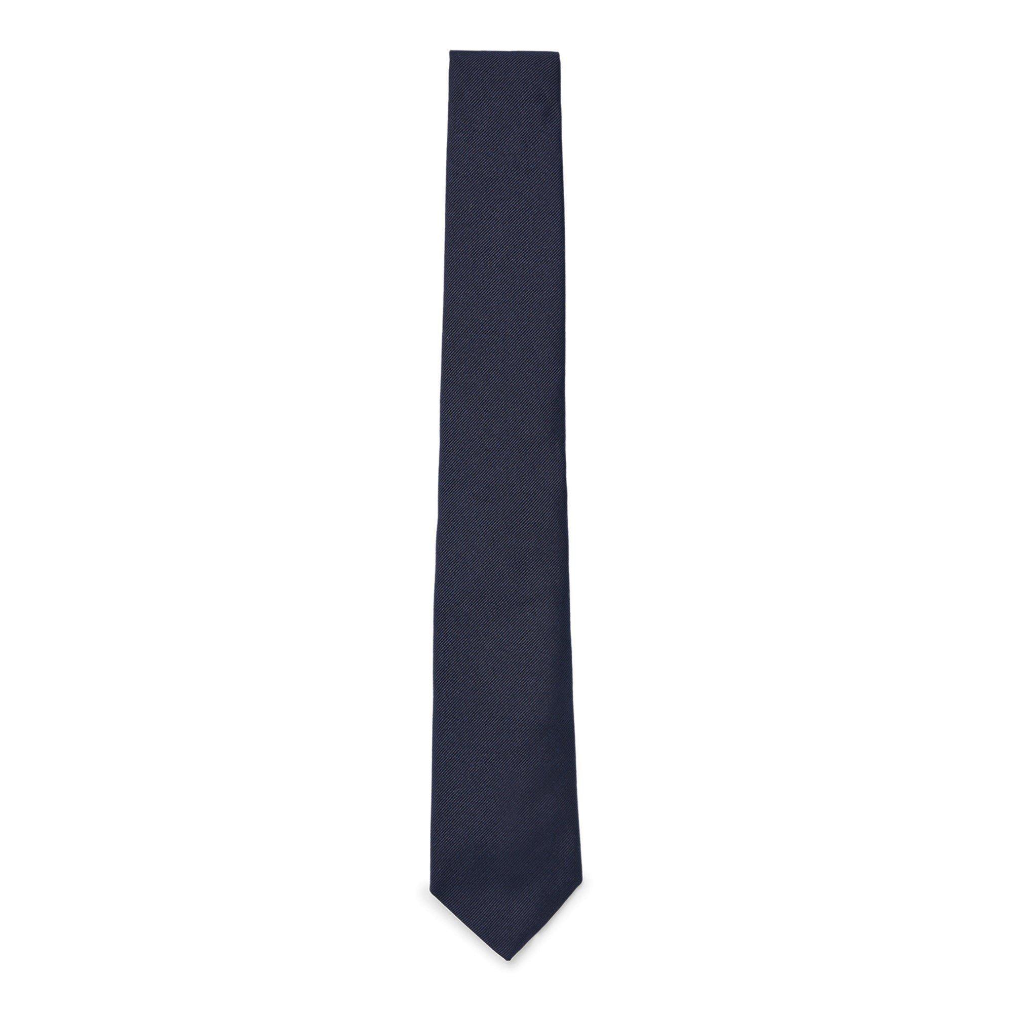 Dark Blue - Boss - Men's Classic Jacquard Woven Tie - 1