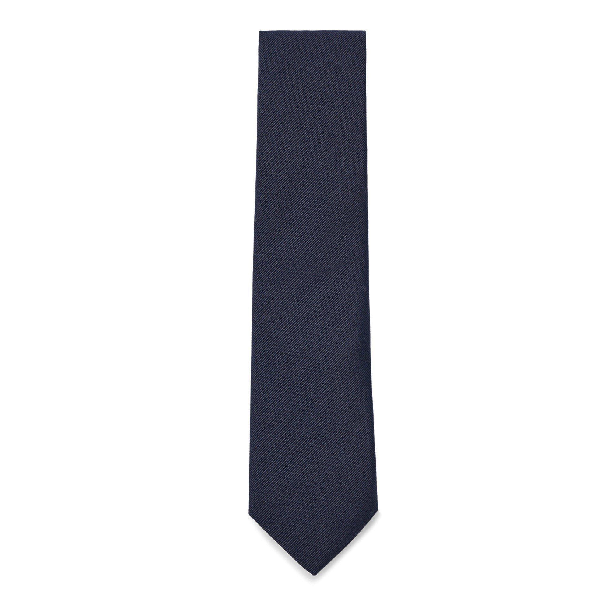 Dark Blue - Boss - Men's Classic Jacquard Woven Tie - 4
