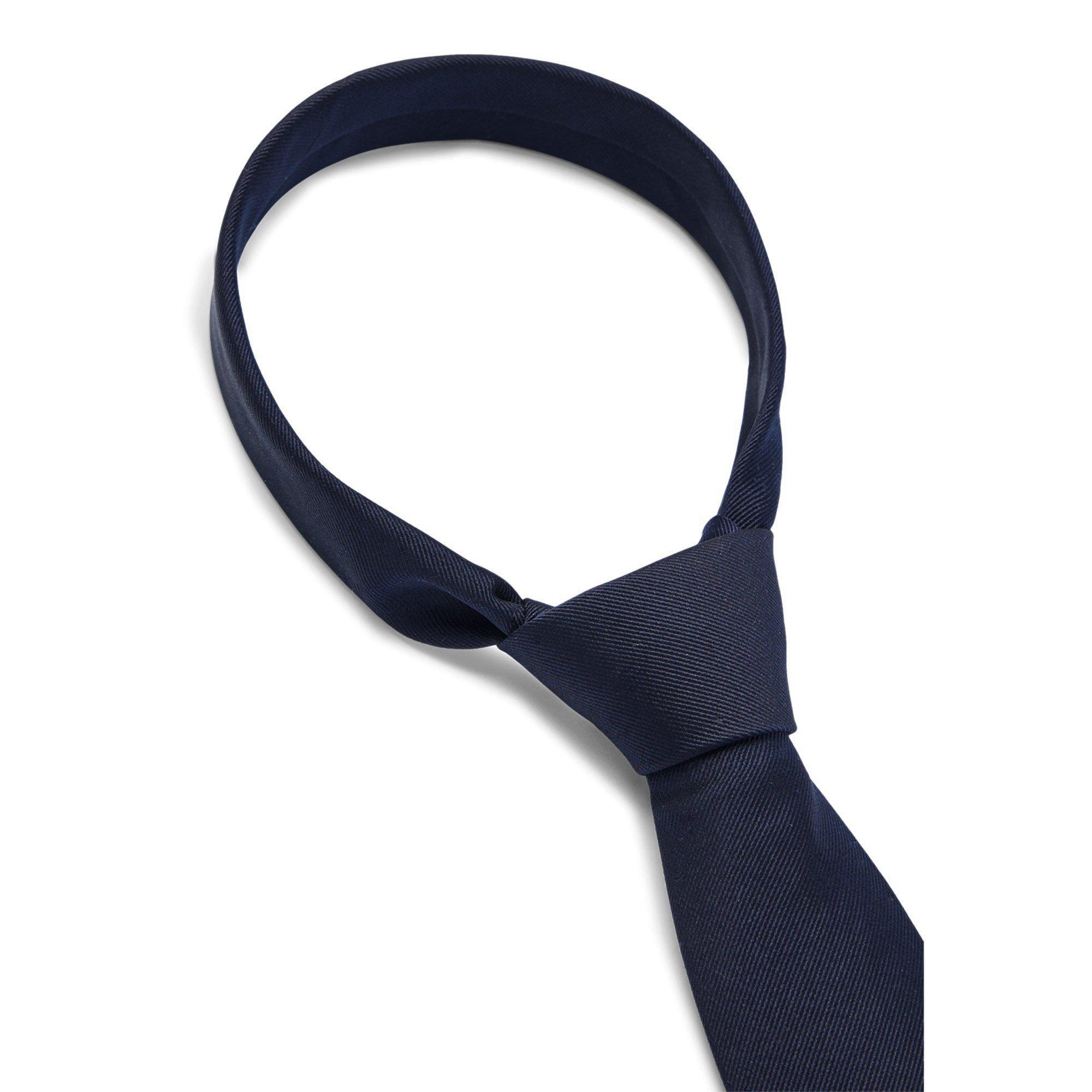 Dark Blue - Boss - Men's Classic Jacquard Woven Tie - 5