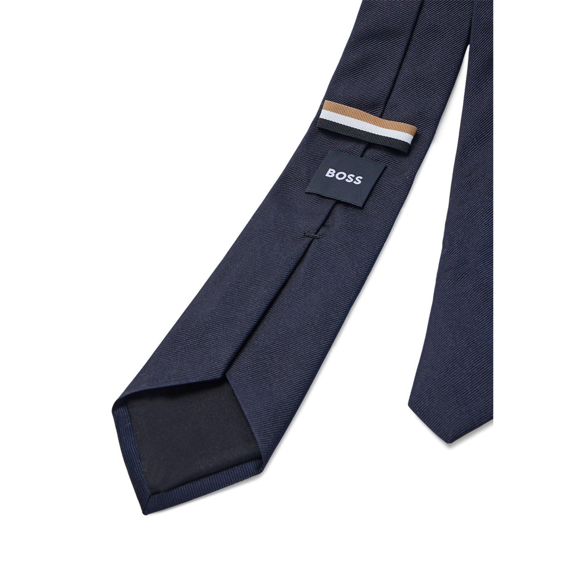 Dark Blue - Boss - Men's Classic Jacquard Woven Tie - 6