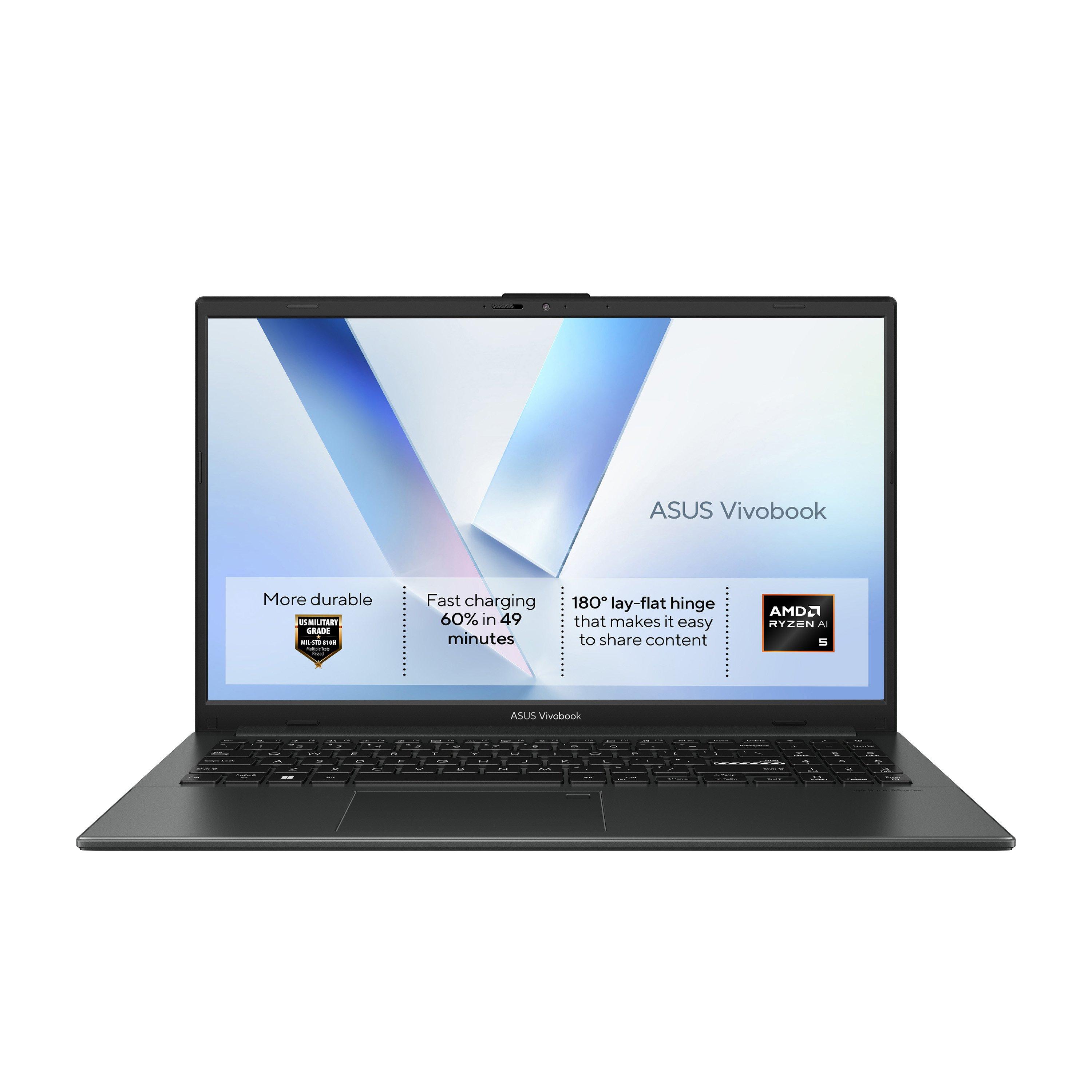 Noir - ASUS - ASUS Vivobook Go 15 15.6 FHD Laptop - Ryzen 5 40 16GB RAM 512GB SSD Windows 11 Home - 1