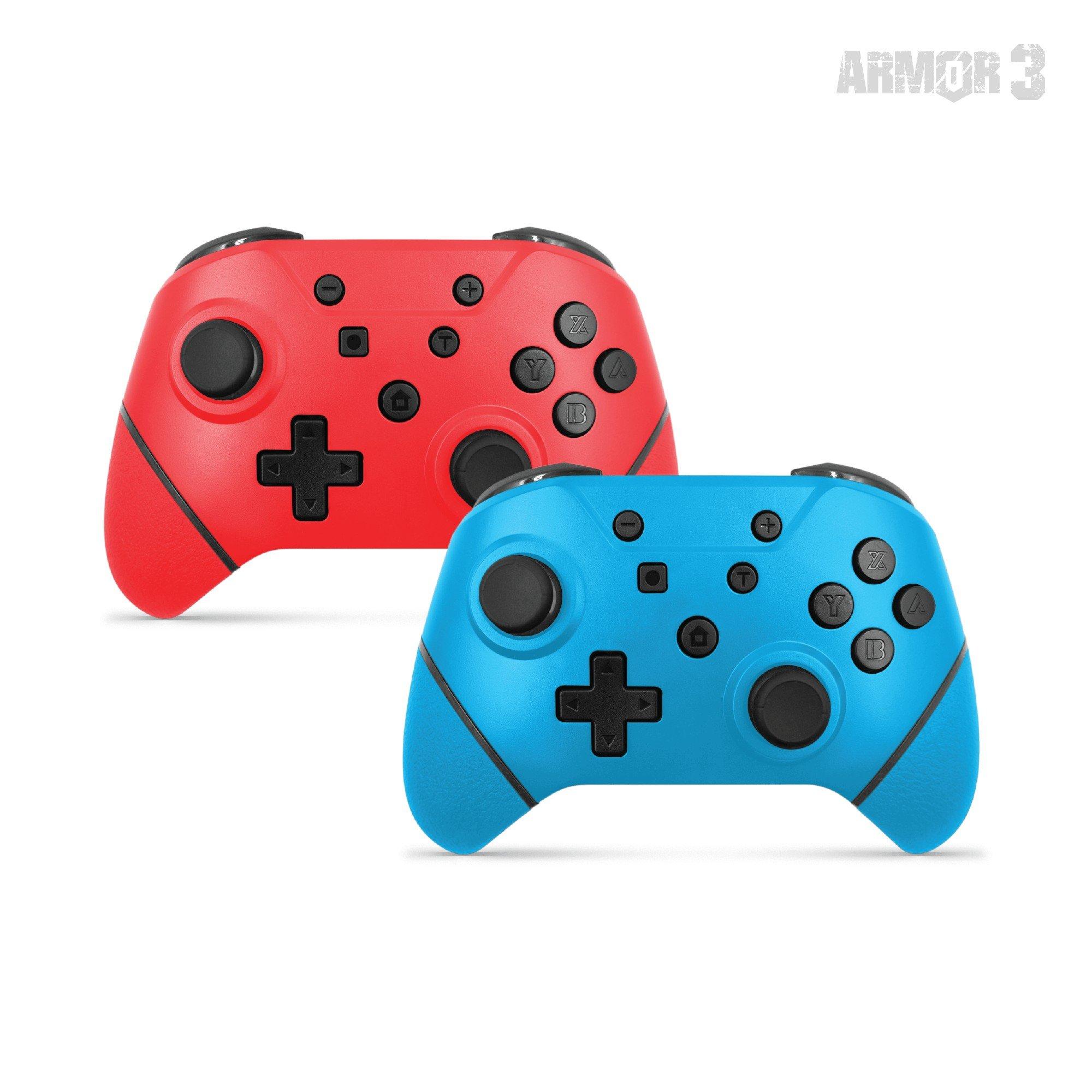 Blue / Red - Hyperkin - HYPERKIN Armor3 NuChamp Wireless Controller Twin Pack Nintendo Switch - 1