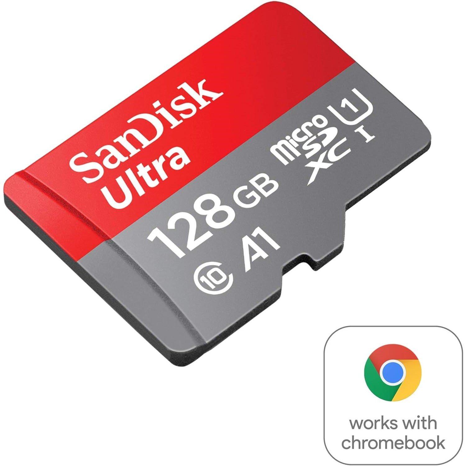 Black - SanDisk - Ultra microSDXC card + SD adapter Memory card Full HD up to 140 MB/s - 2