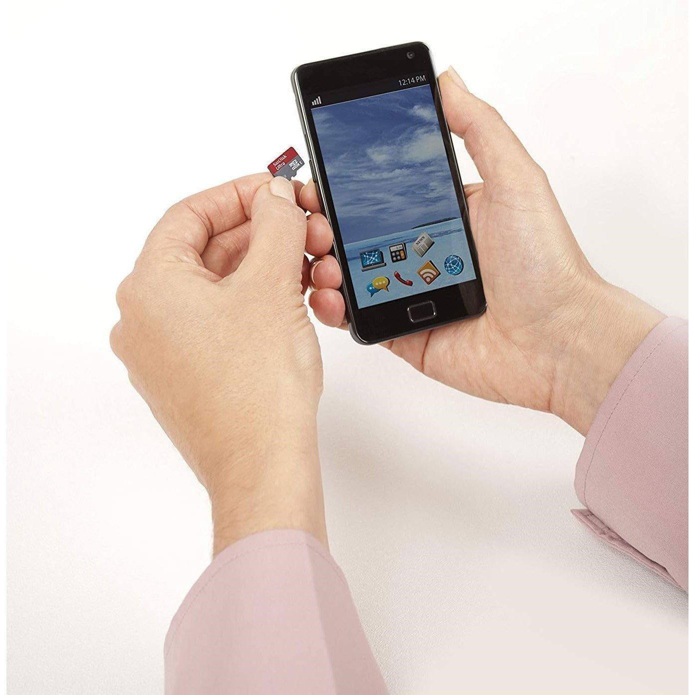 Black - SanDisk - Ultra microSDXC card + SD adapter Memory card Full HD up to 140 MB/s - 3