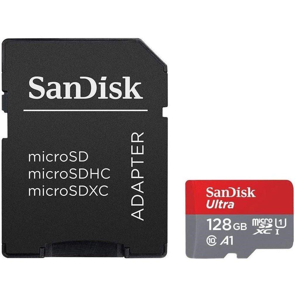 Black - SanDisk - Ultra microSDXC card + SD adapter Memory card Full HD up to 140 MB/s - 4