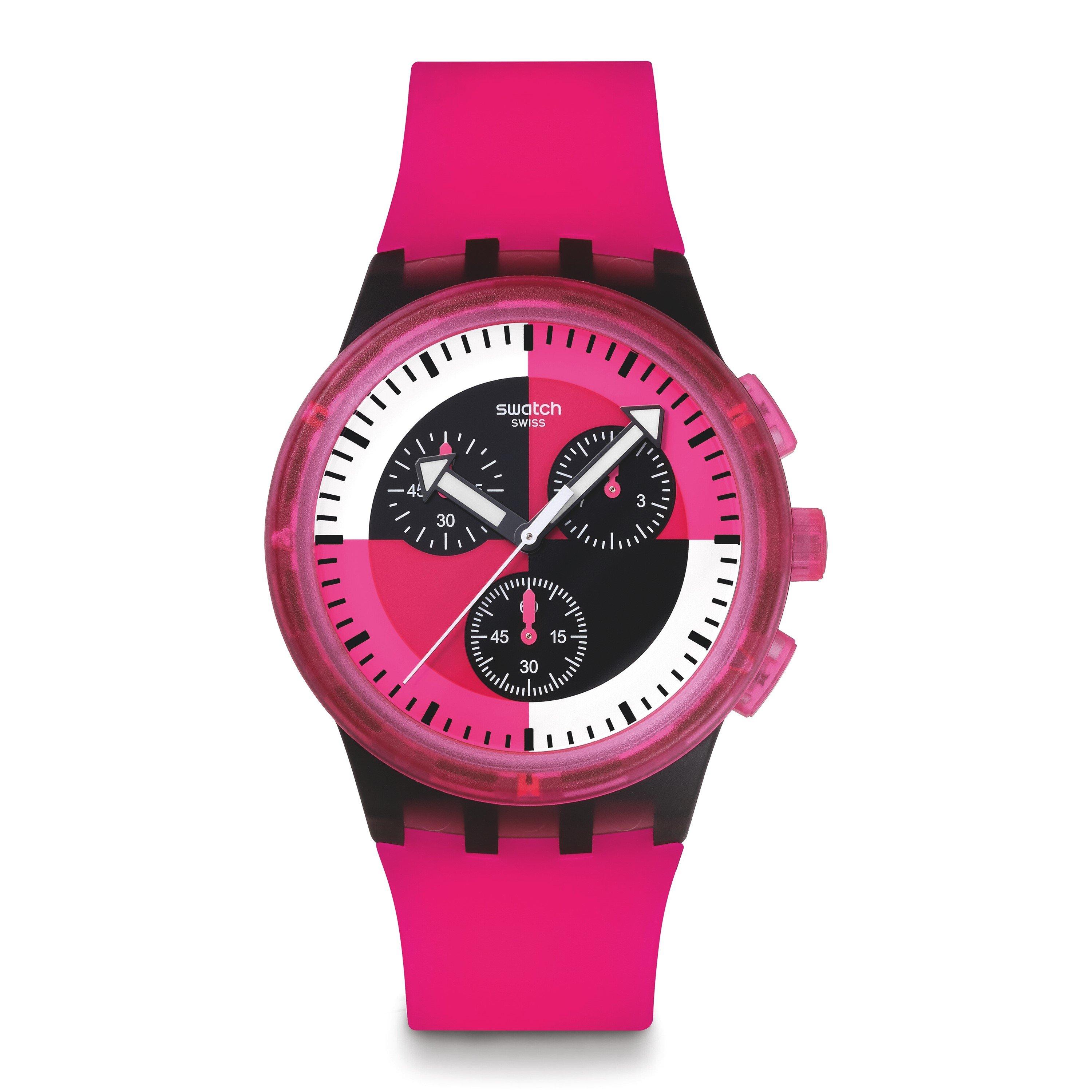 Fuchsia Lines - Swatch - Swatch Smash It! Watch 64 - 1