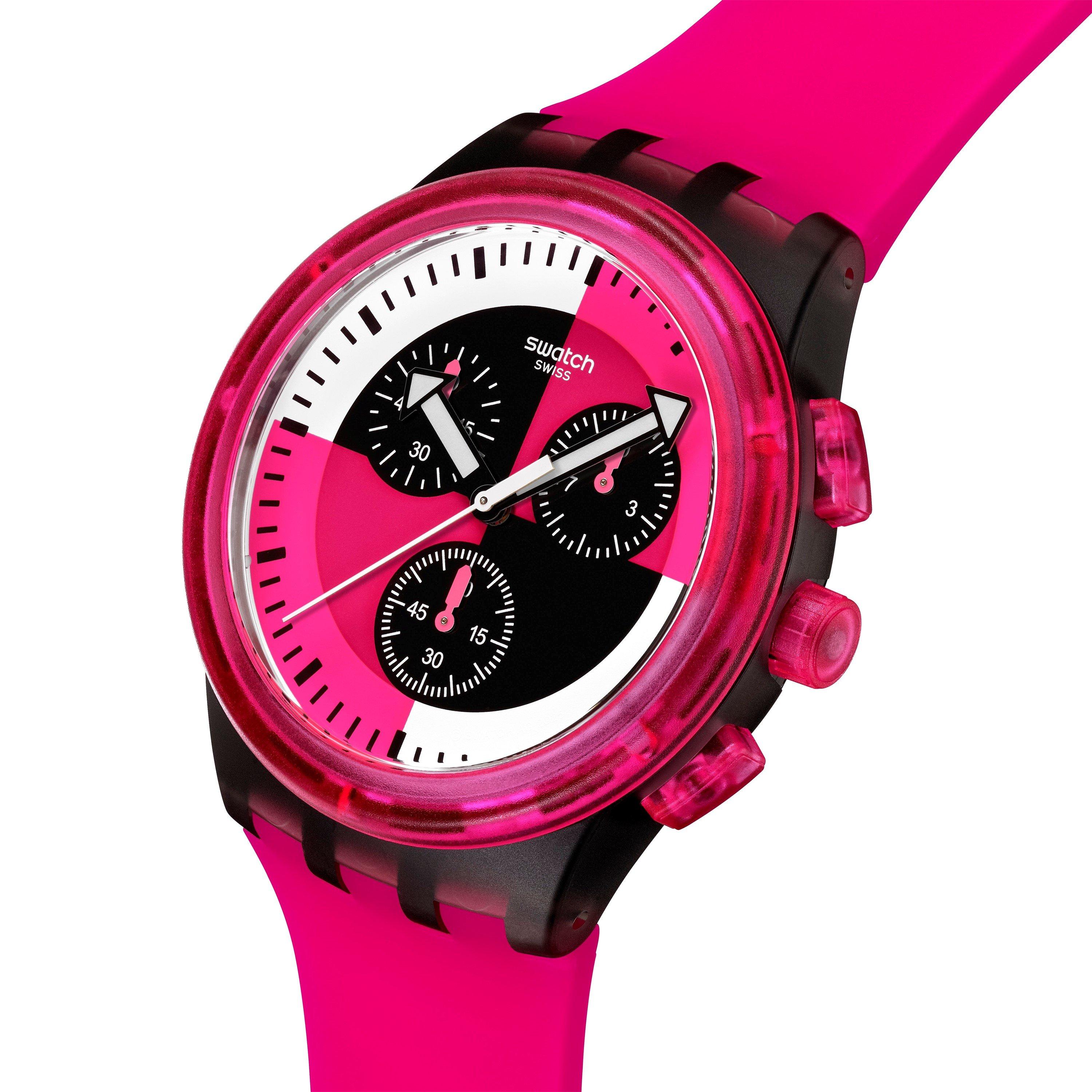 Fuchsia Lines - Swatch - Swatch Smash It! Watch 64 - 2