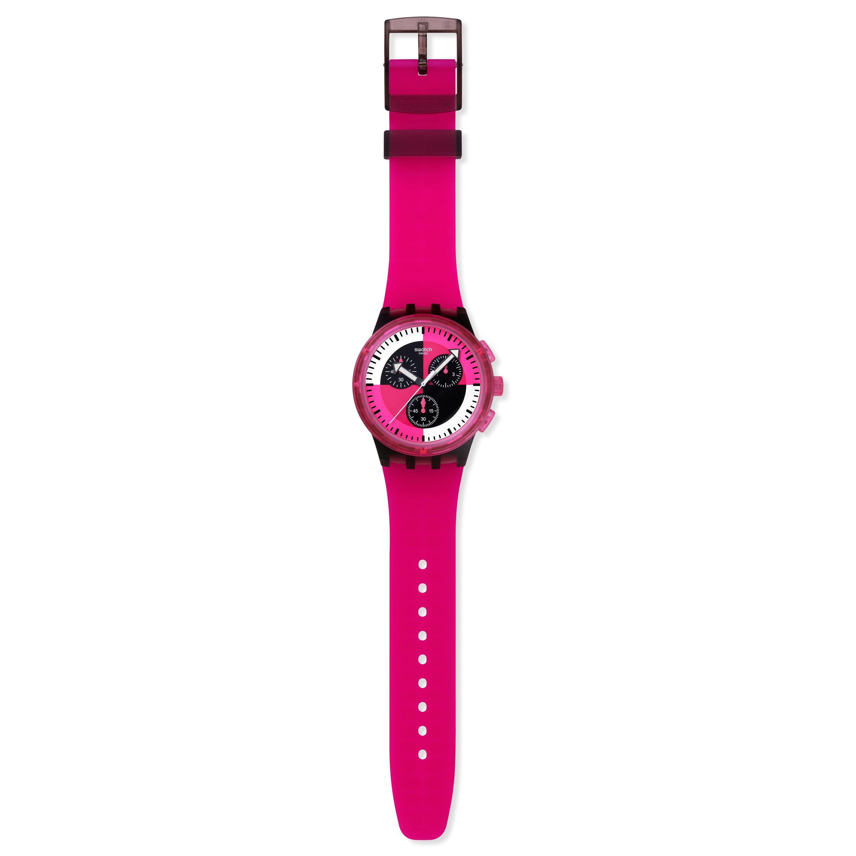 Fuchsia Lines - Swatch - Swatch Smash It! Watch 64 - 3