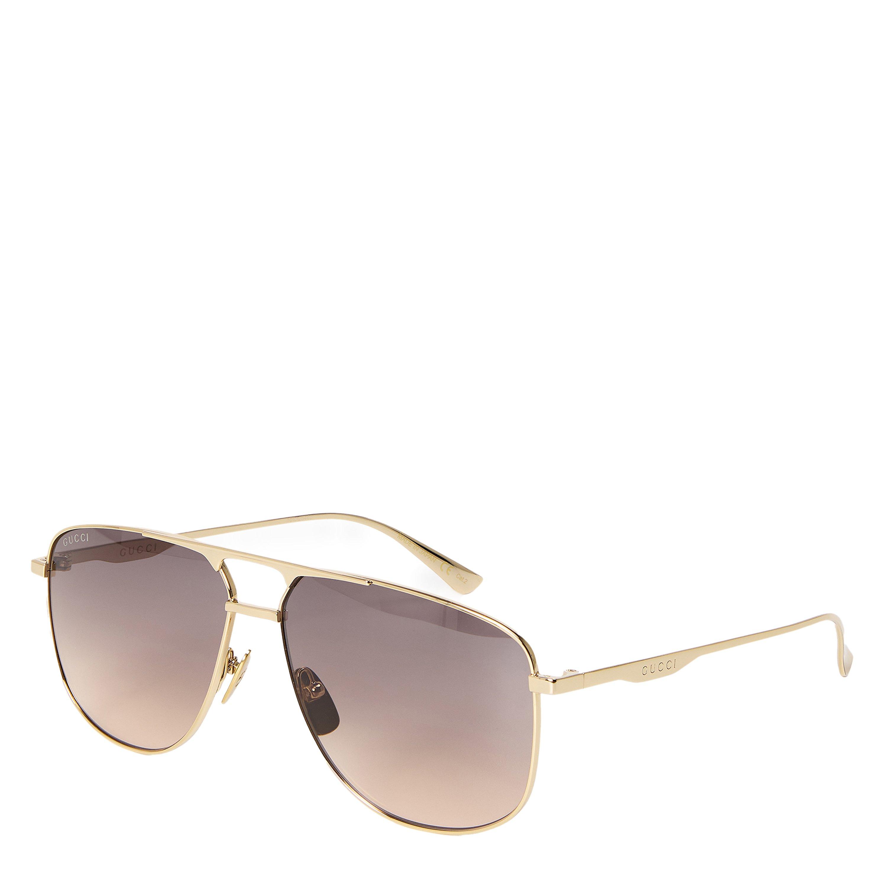 Gucci Men's Aviator Sunglasses - Gold/Gold/Brown