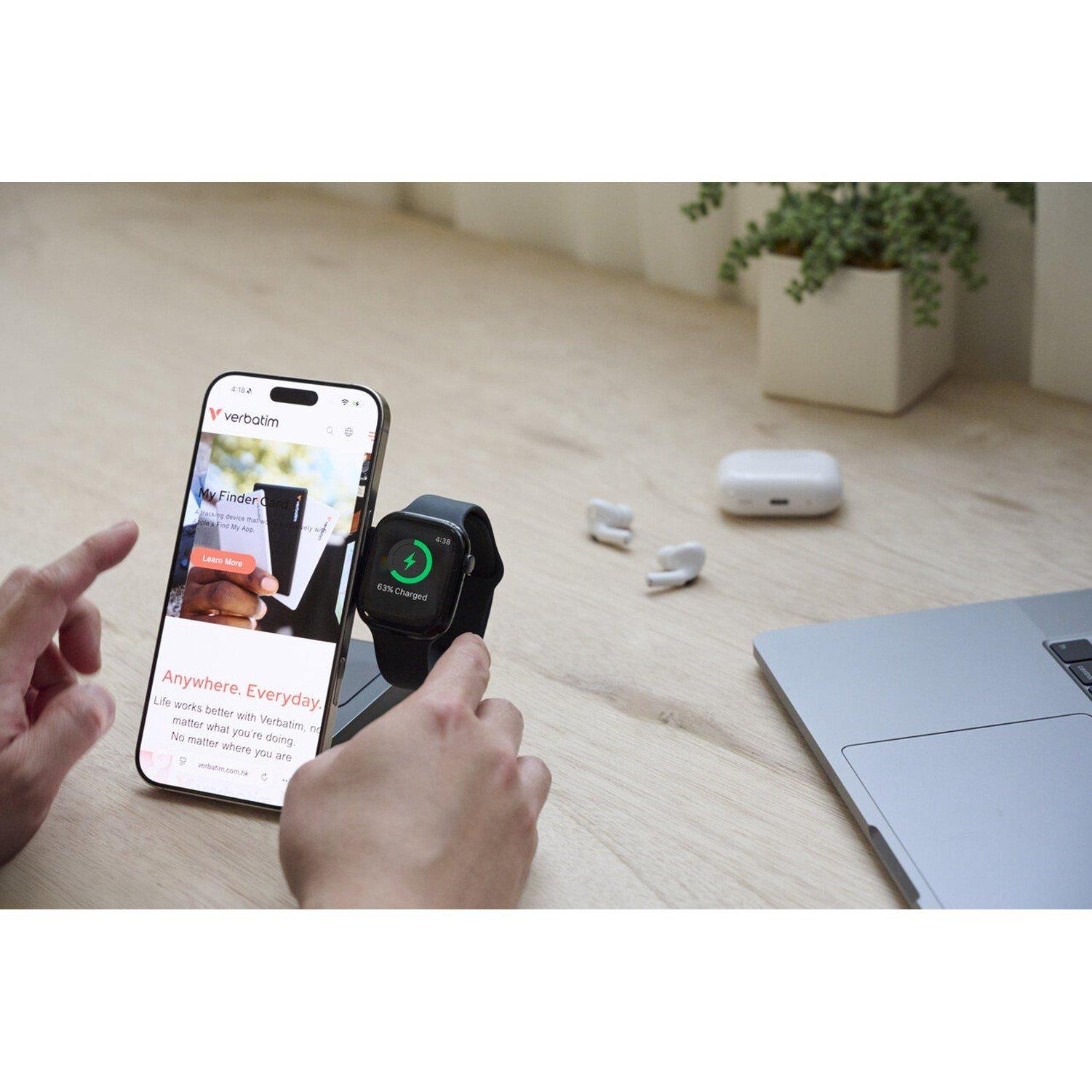 Schwarz - Verbatim - Verbatim Charge ‘n’ Go 10000mAh Qi2 Magnetic Wireless Charging Power Bank - 5
