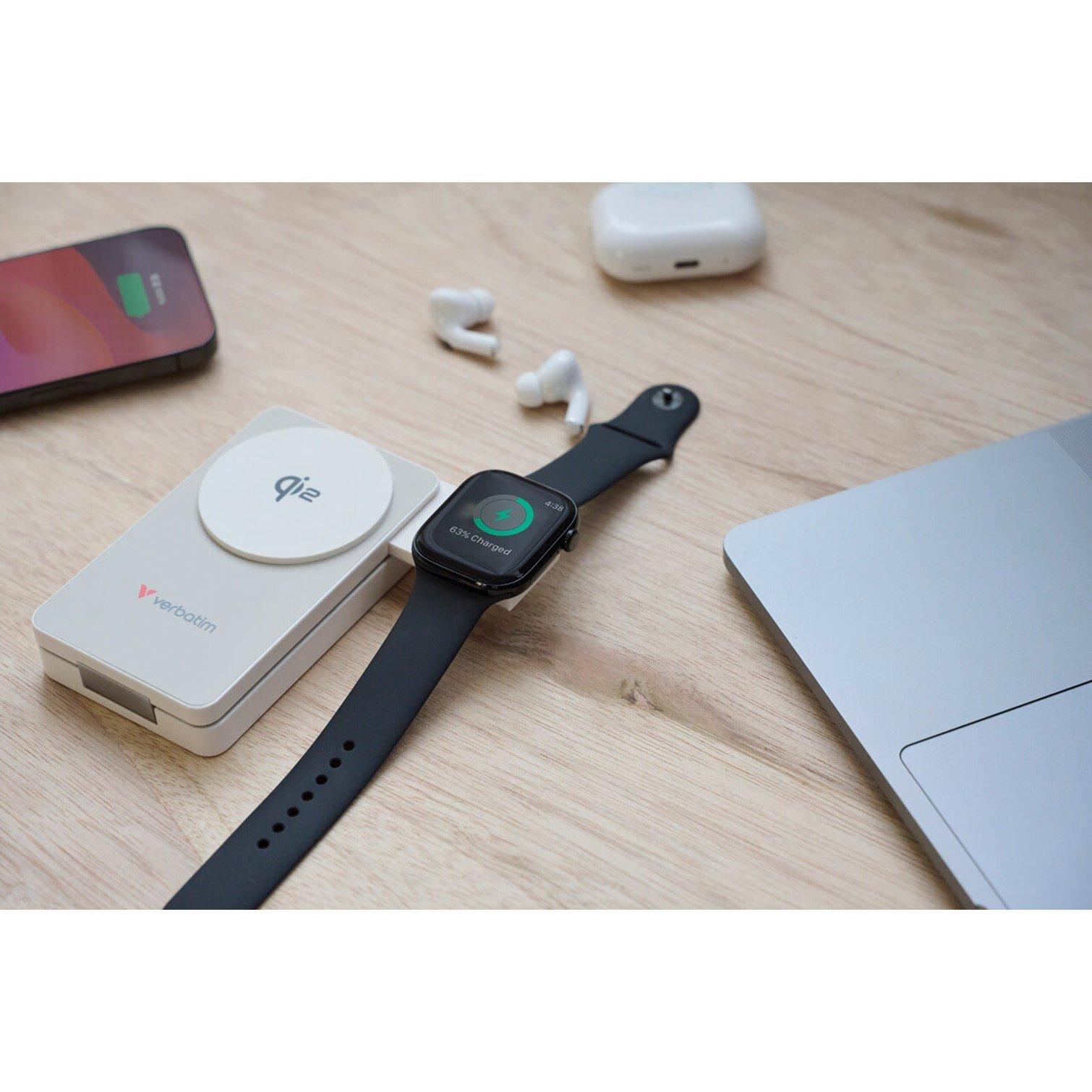 Black - Verbatim - Verbatim Charge ‘n’ Go 10000mAh Qi2 Magnetic Wireless Charging Power Bank - 2