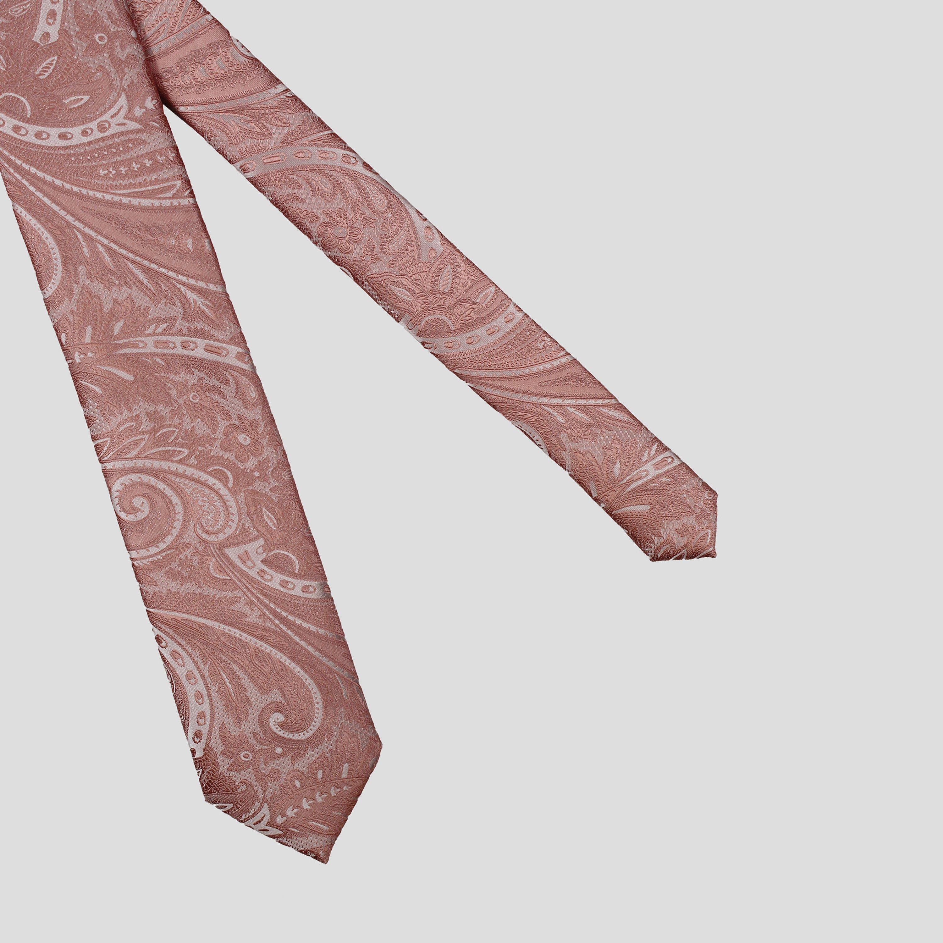 Pink - Twisted Tailor - Shriever Paisley Tie Set - 3