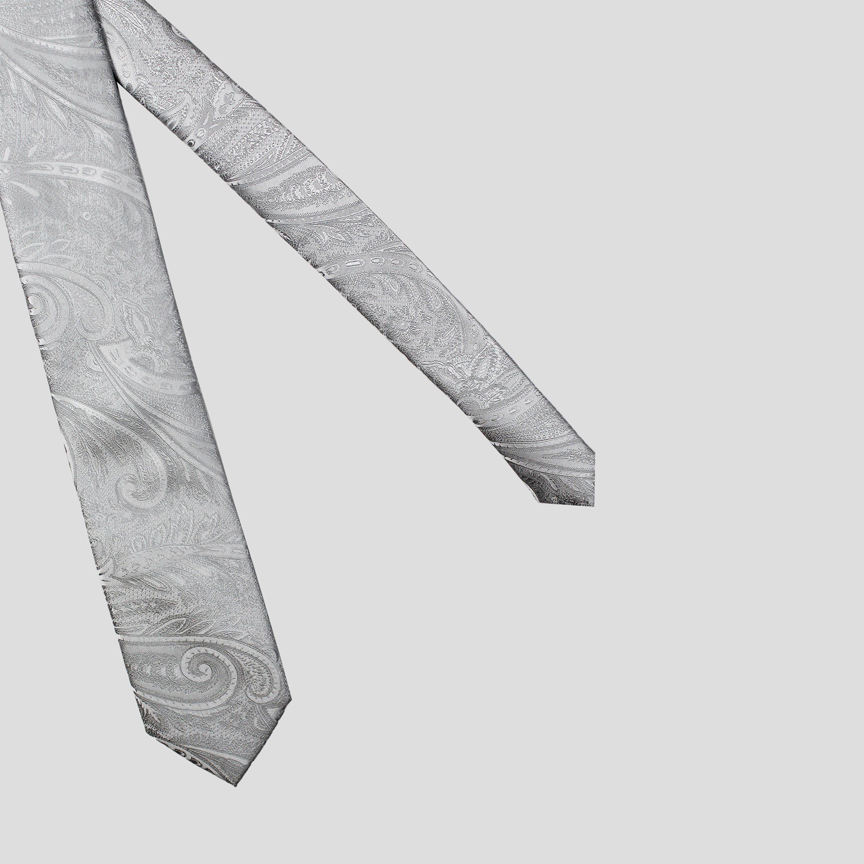 Silver - Twisted Tailor - Shriever Paisley Tie Set - 3