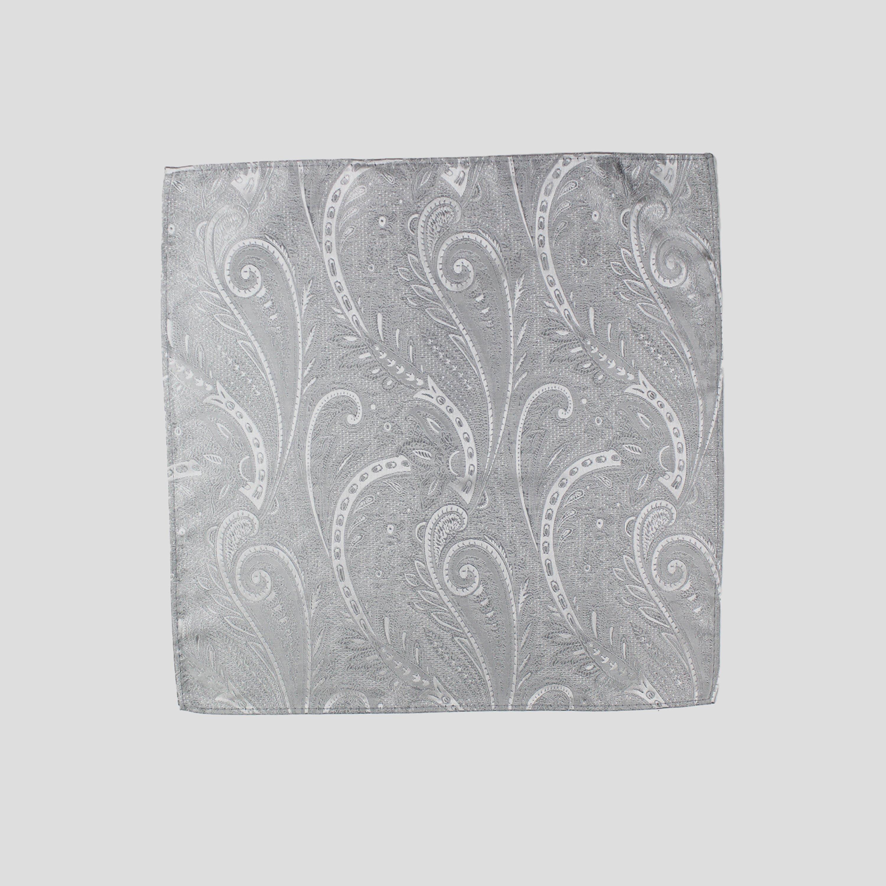 Silver - Twisted Tailor - Shriever Paisley Tie Set - 5