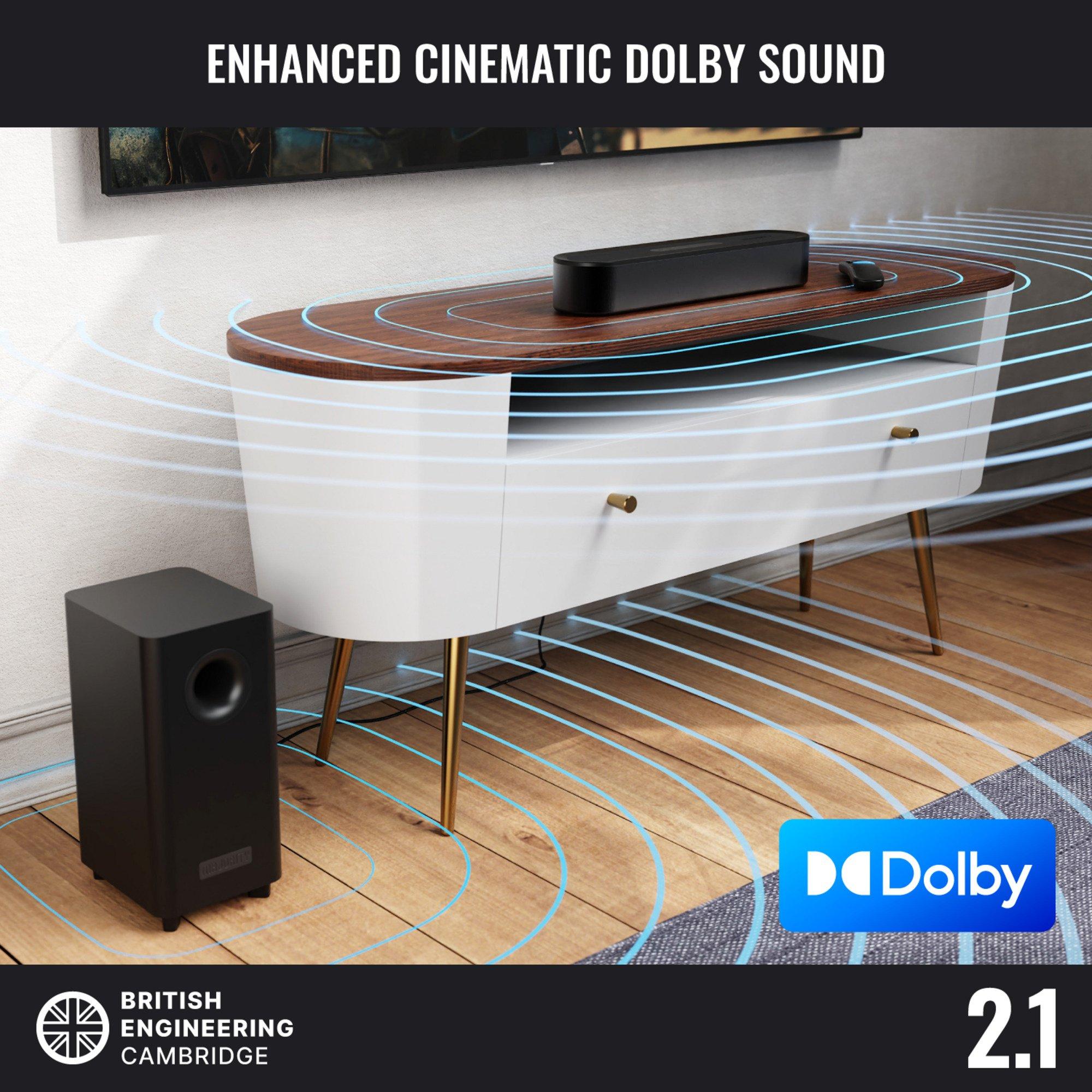 Black - MAJORITY - Majority Bowfell Axis 2.1 Soundbar - 2