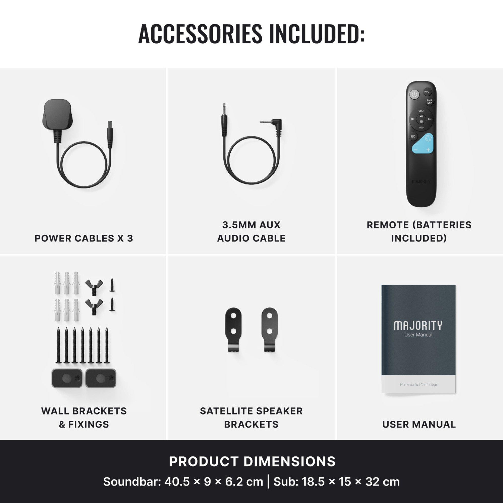 Black - MAJORITY - Majority Bowfell Halo 5.1 Atmos Soundbar - 8
