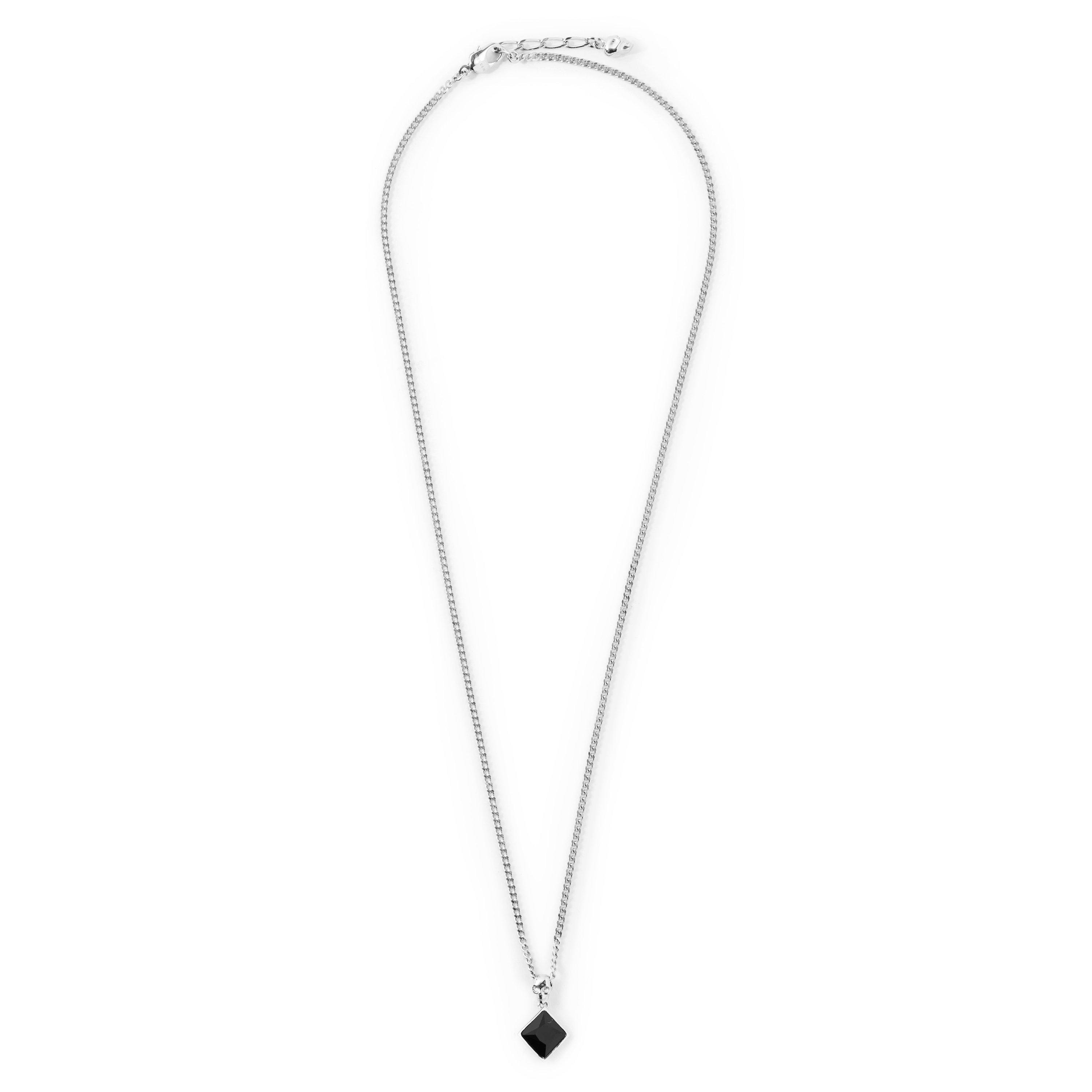 Jet/Silver - Alexander McQueen - Men's Alex Twin Skull Chain Necklace - 2