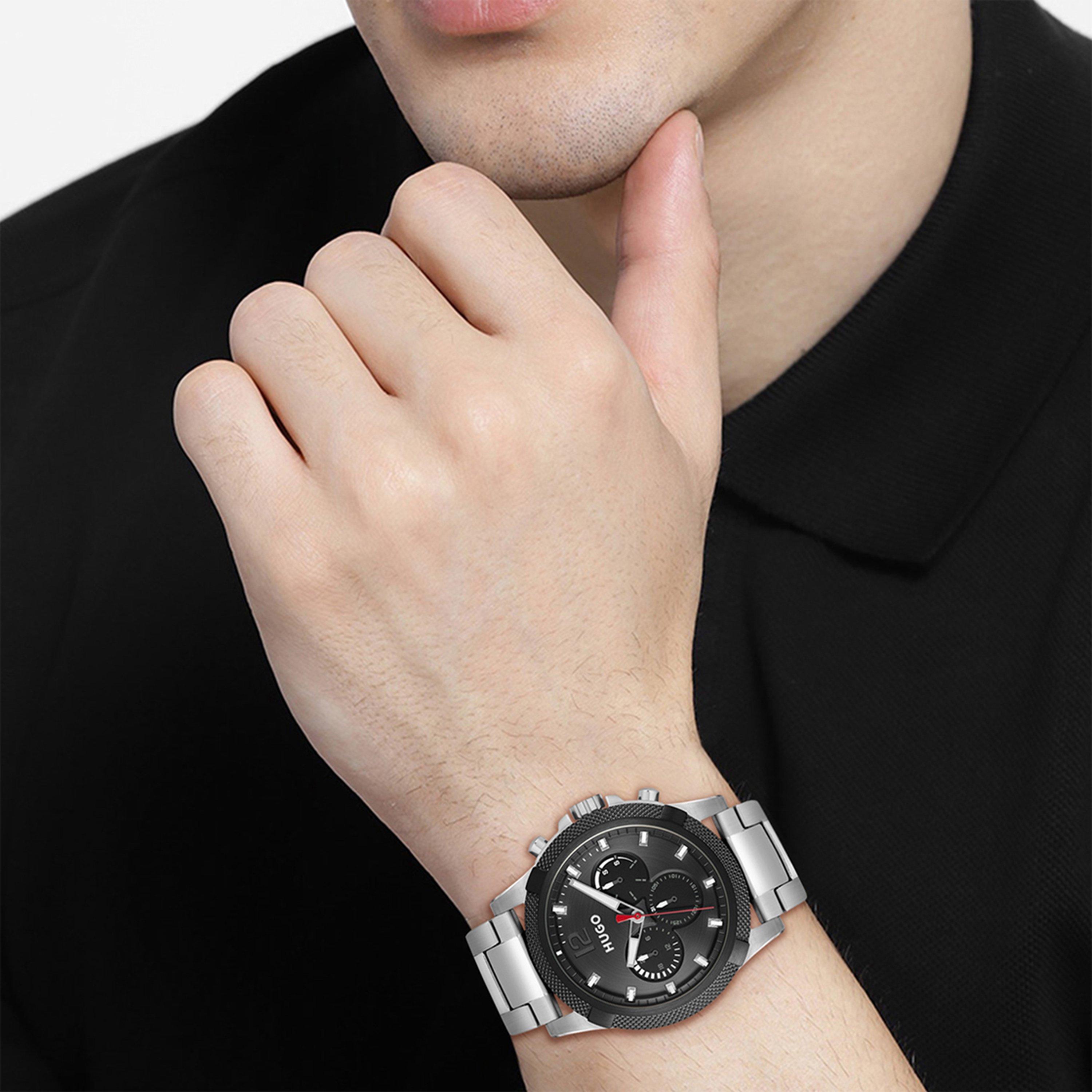 Black - Hugo - HUGO Impress For Him Bracelet Watch Mens - 3