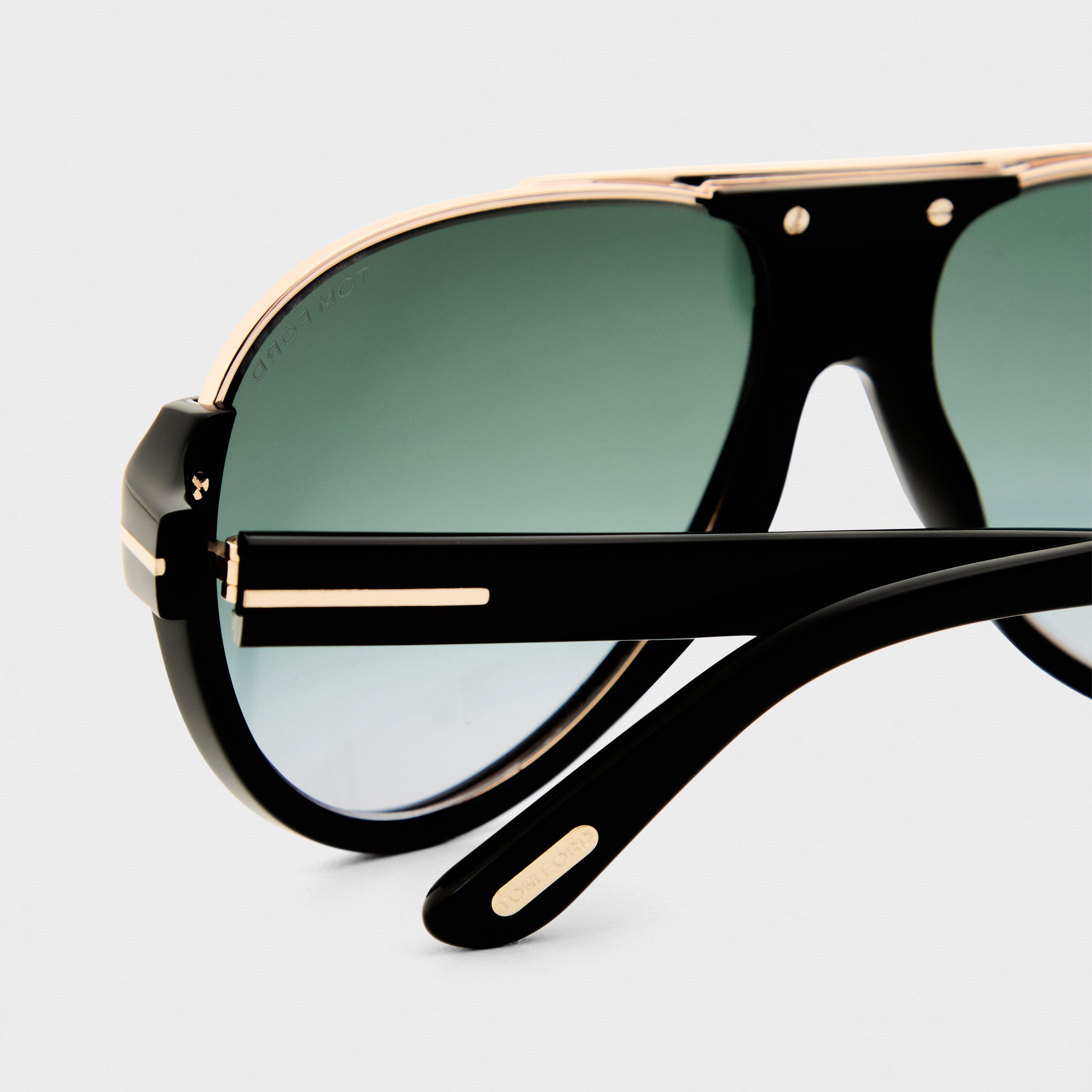 Black 01P - Tom Ford - Men's Dimitry Vintage Aviator Sunglasses - 3