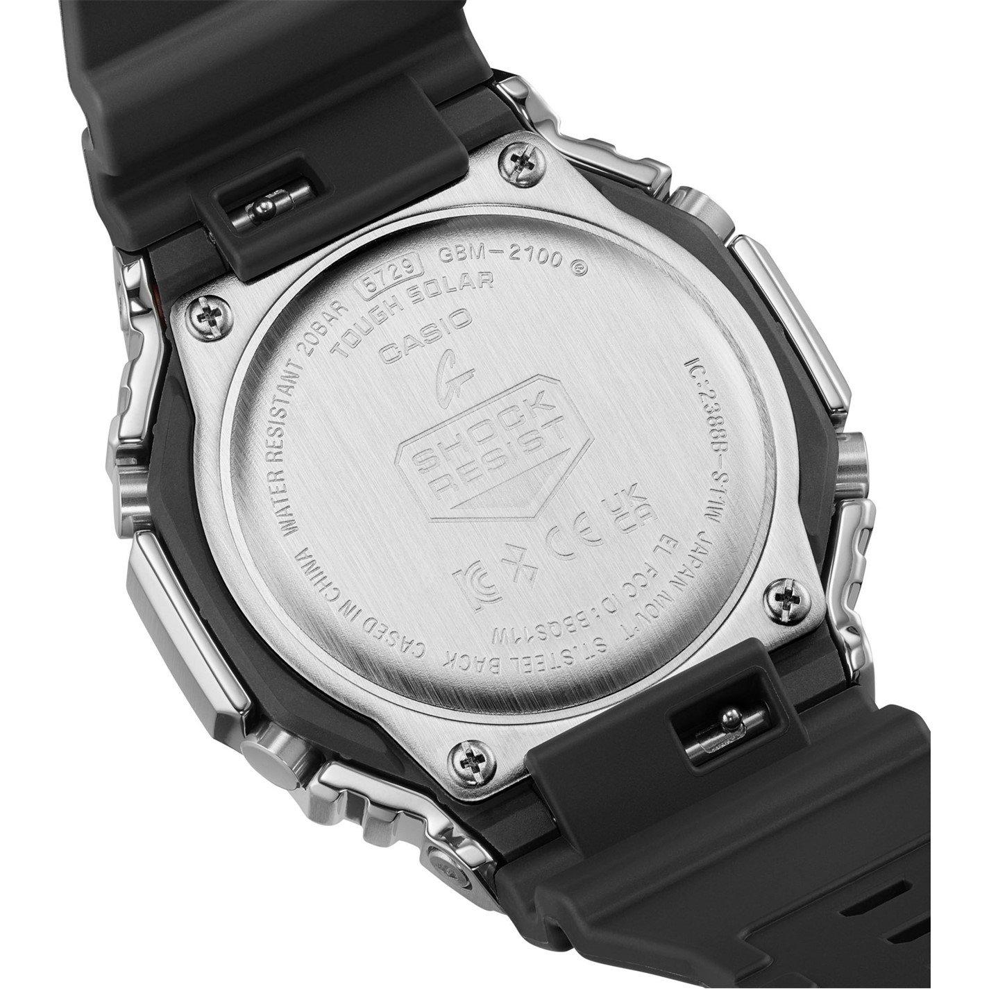 Blue/Silver - G Shock - Men's Bluetooth Solar Stainless Steel Digital Watch - 3