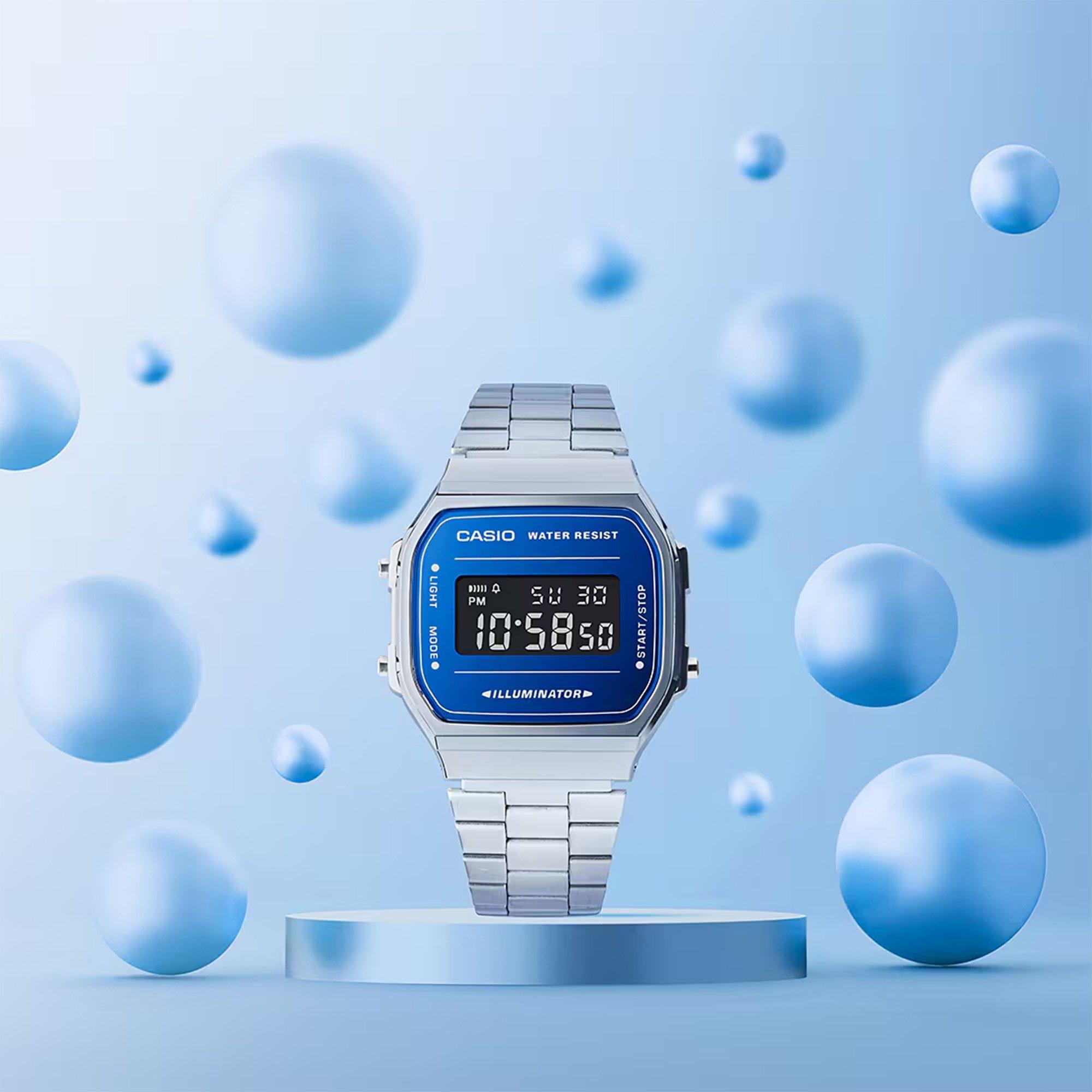 Silver/Blue - Casio - Unisex Adults Digital Watch - 2