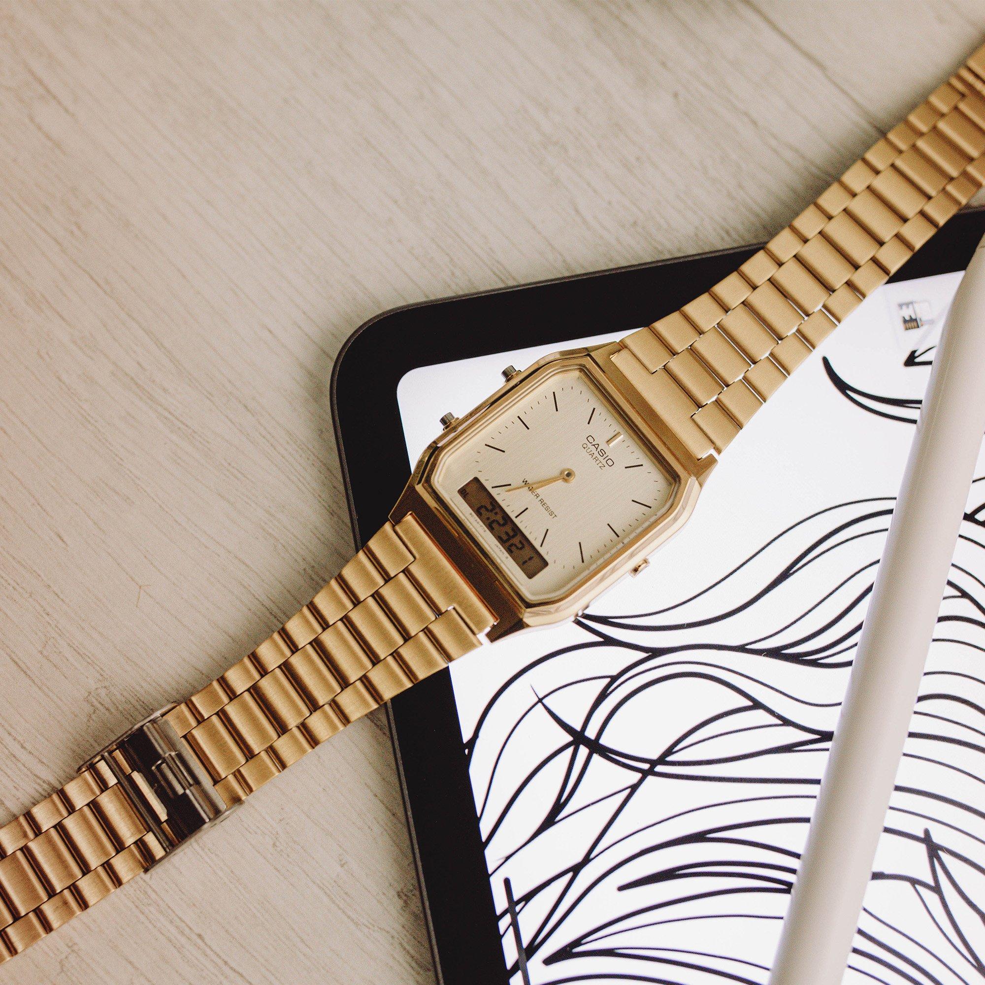 Gold - Casio - Unisex Adults Digital Watch - 3