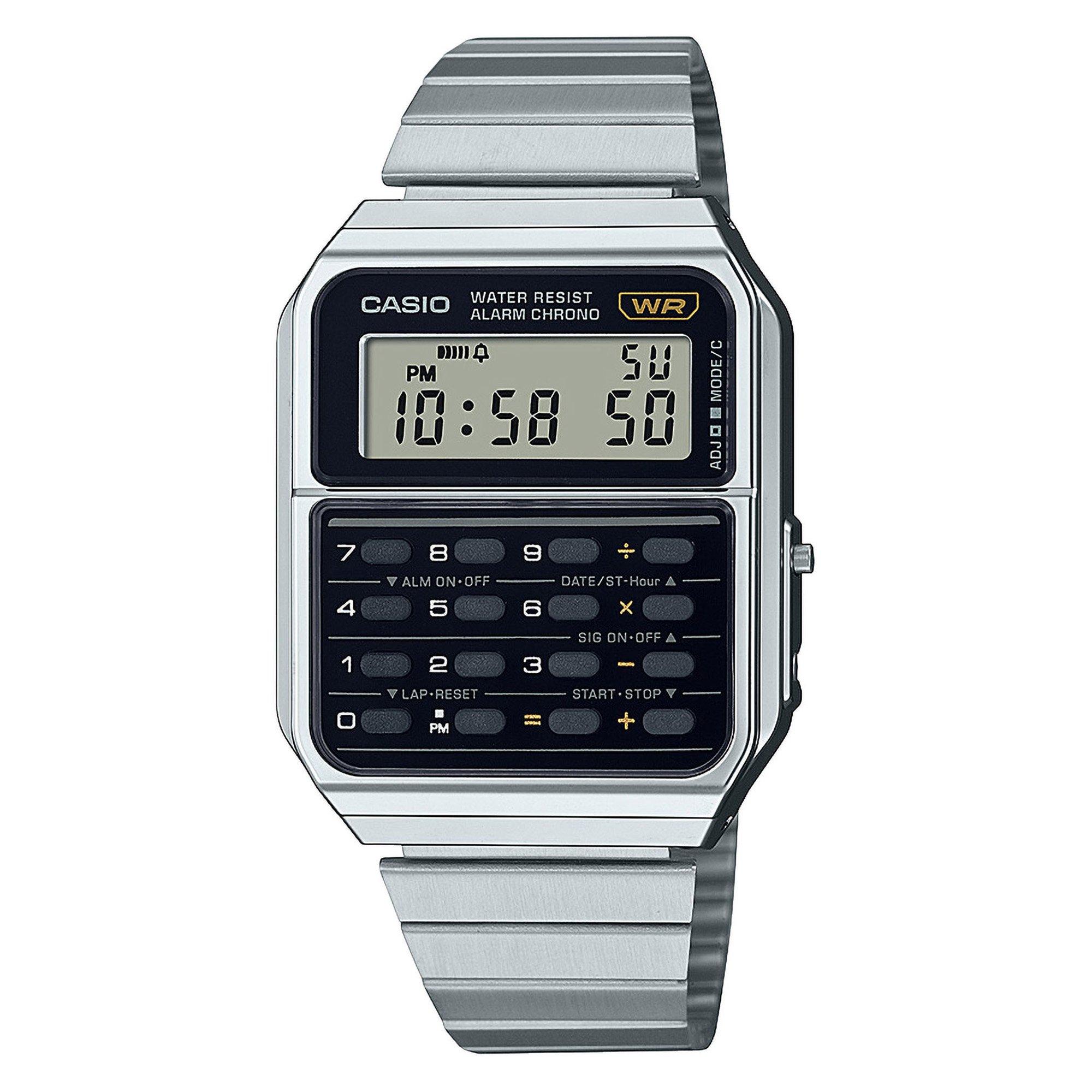 Casio Men's Digital Watch - Silver/Black - 43.2 MM