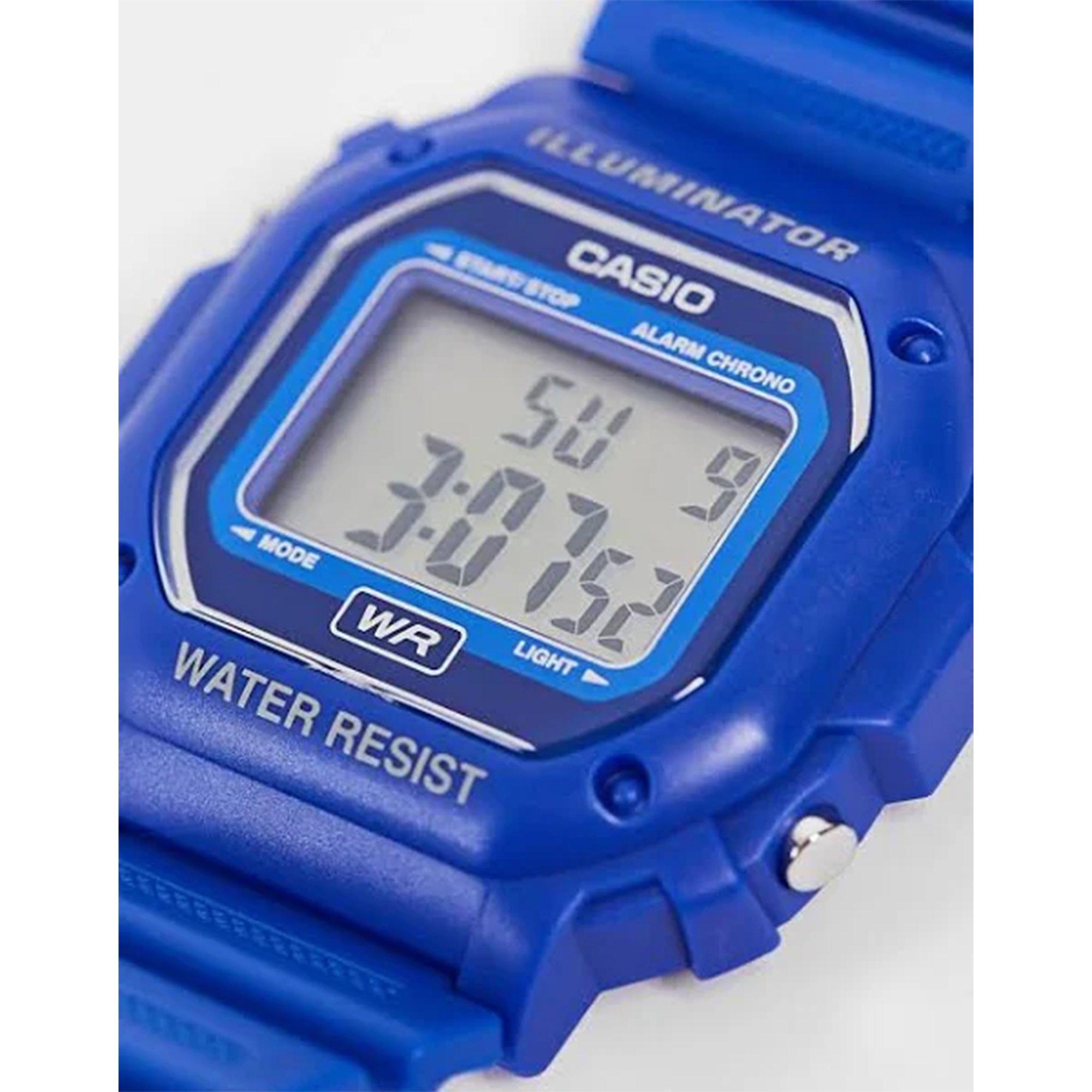 Blue/Lcd - Casio - CASIO Style Blue Strap Rectangle Case LED Backlight Digital Watch - 2