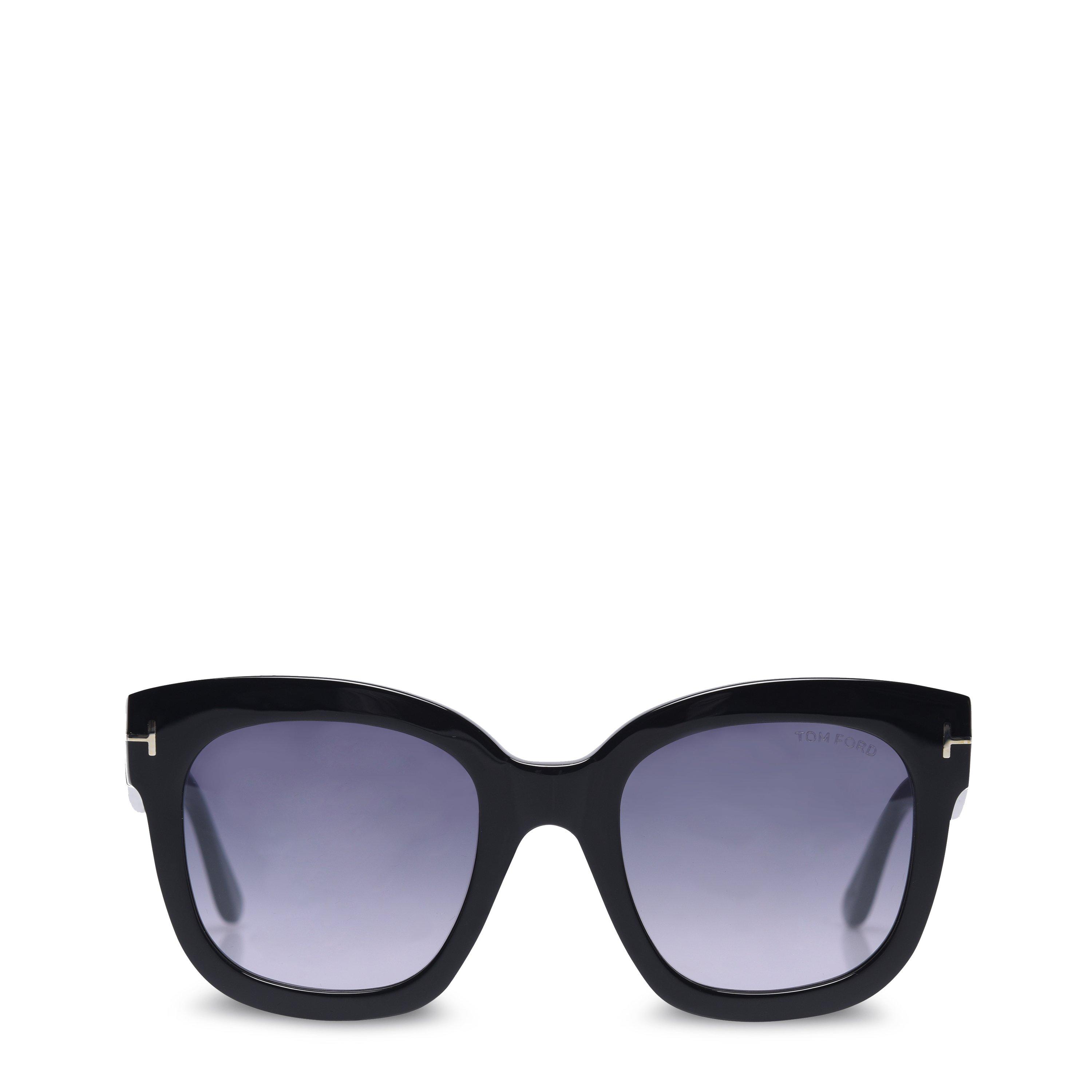 Shiny Black - Tom Ford - Women's Polarized Lauren Sunglasses - 9