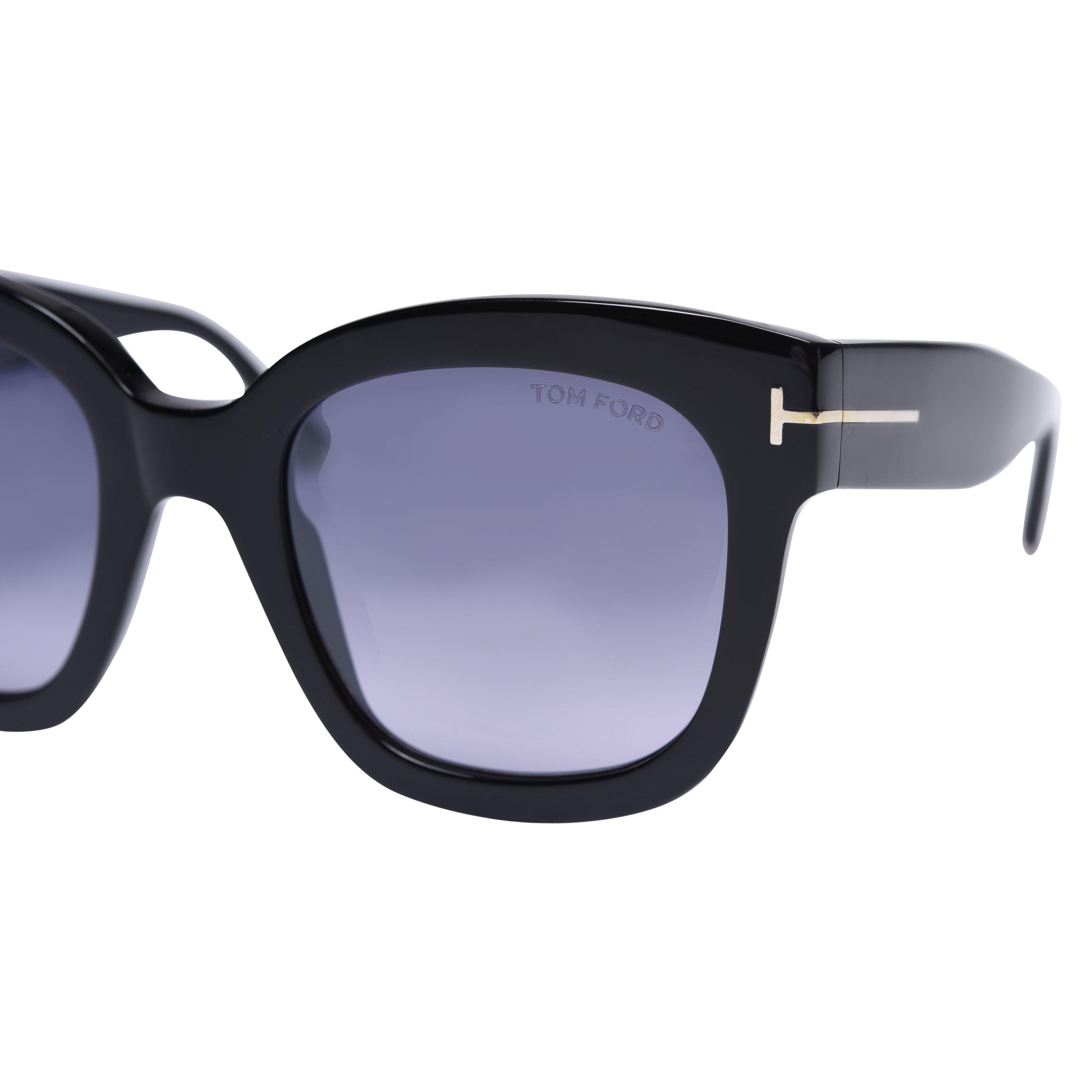 Shiny Black - Tom Ford - Women's Polarized Lauren Sunglasses - 3