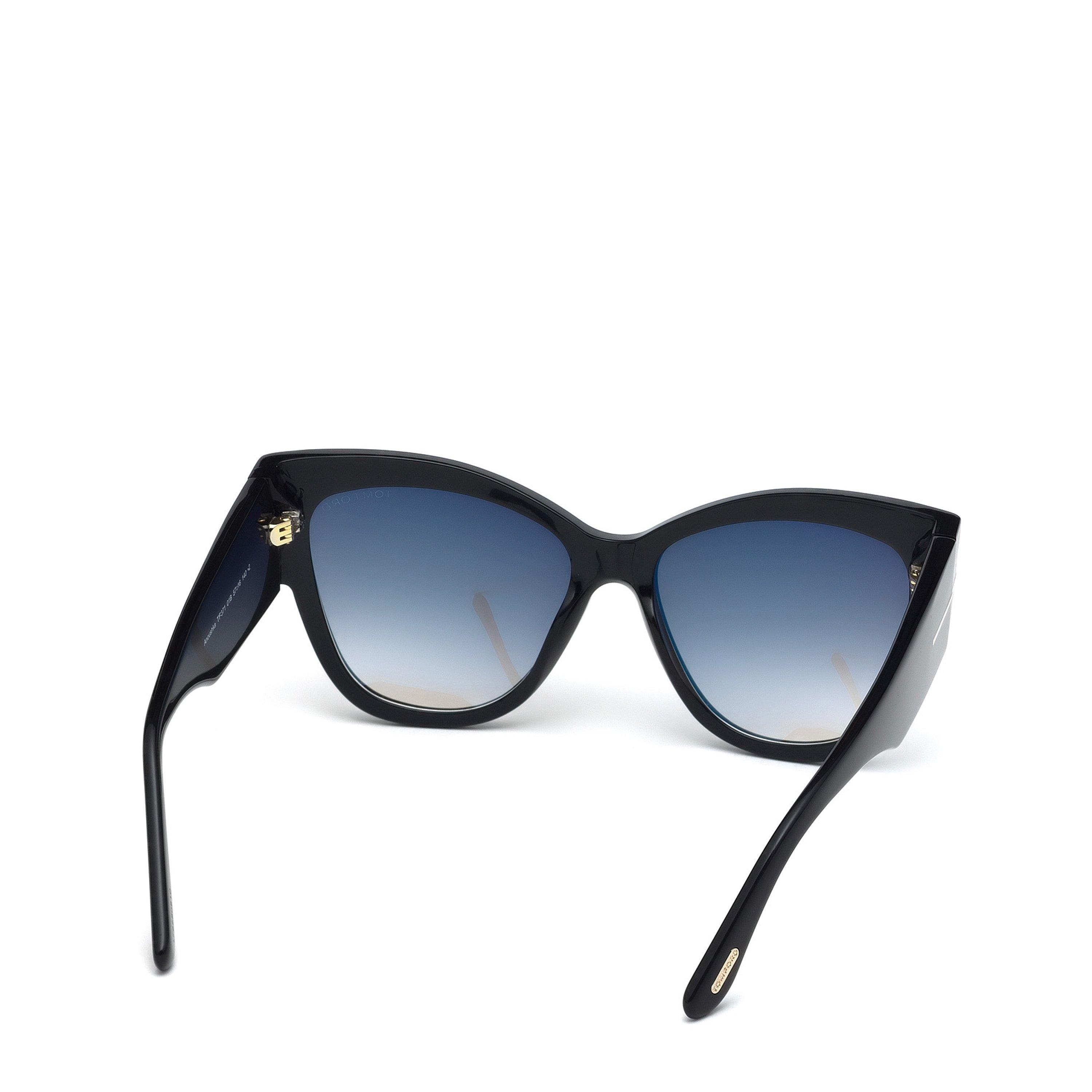 Shiny Black - Tom Ford - Women's Polarized Lauren Sunglasses - 5