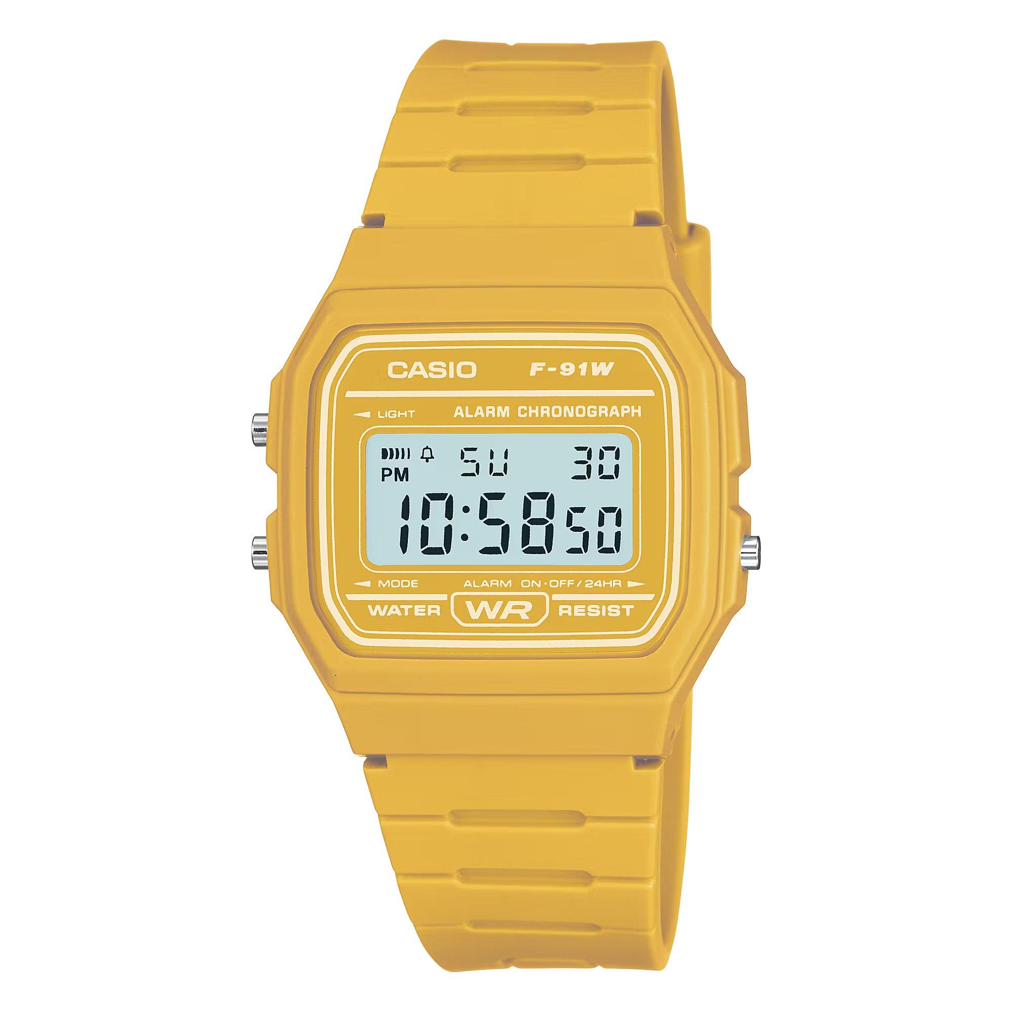 Lcd/Yellow - Casio - F Watch Yellow Quartz Rectangle Digital Watch