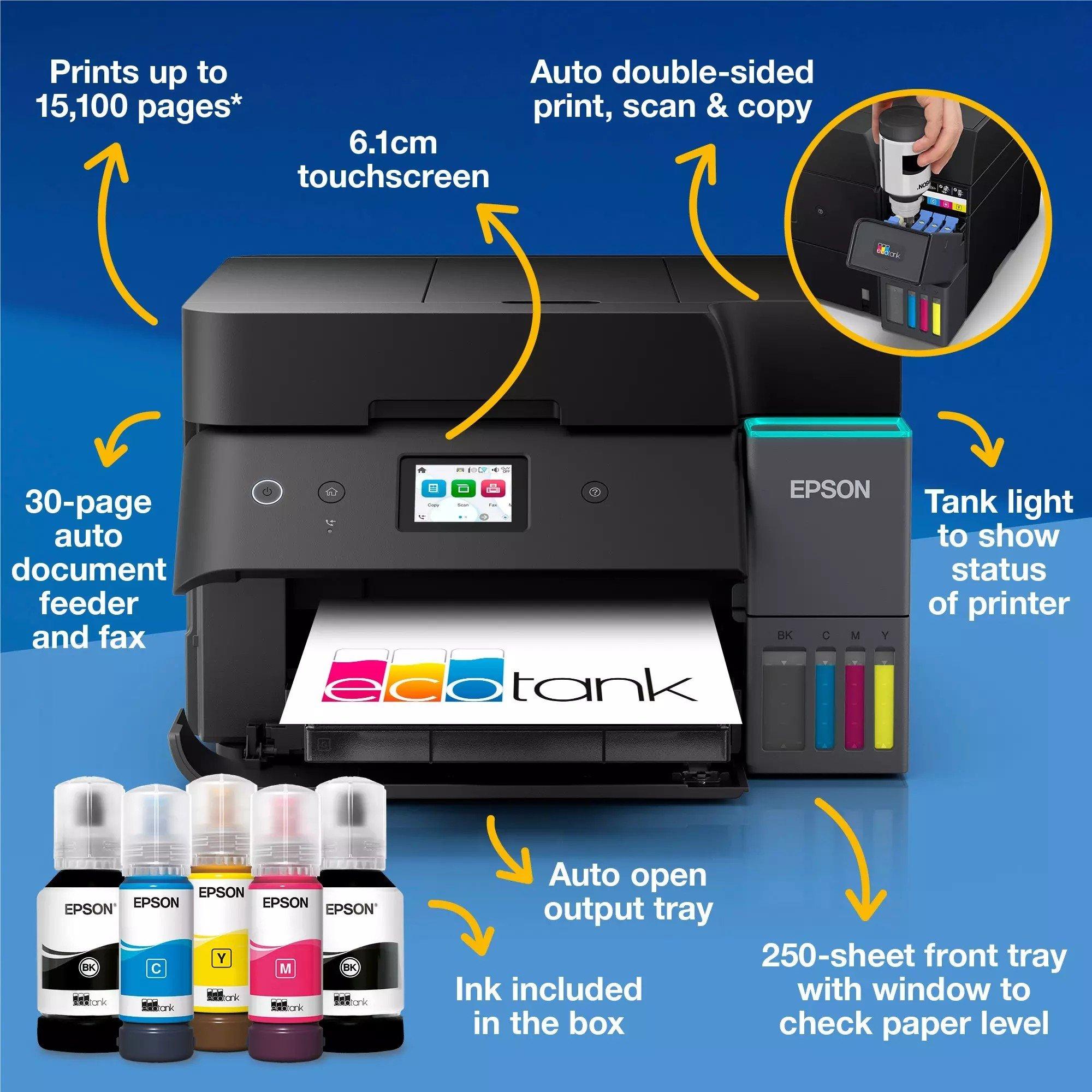 Sort - Epson - EcoTank ET-4950 A4 Multifunction Wi-Fi Ink Tank Printer With Up To 3 Years Of Ink Included - 4