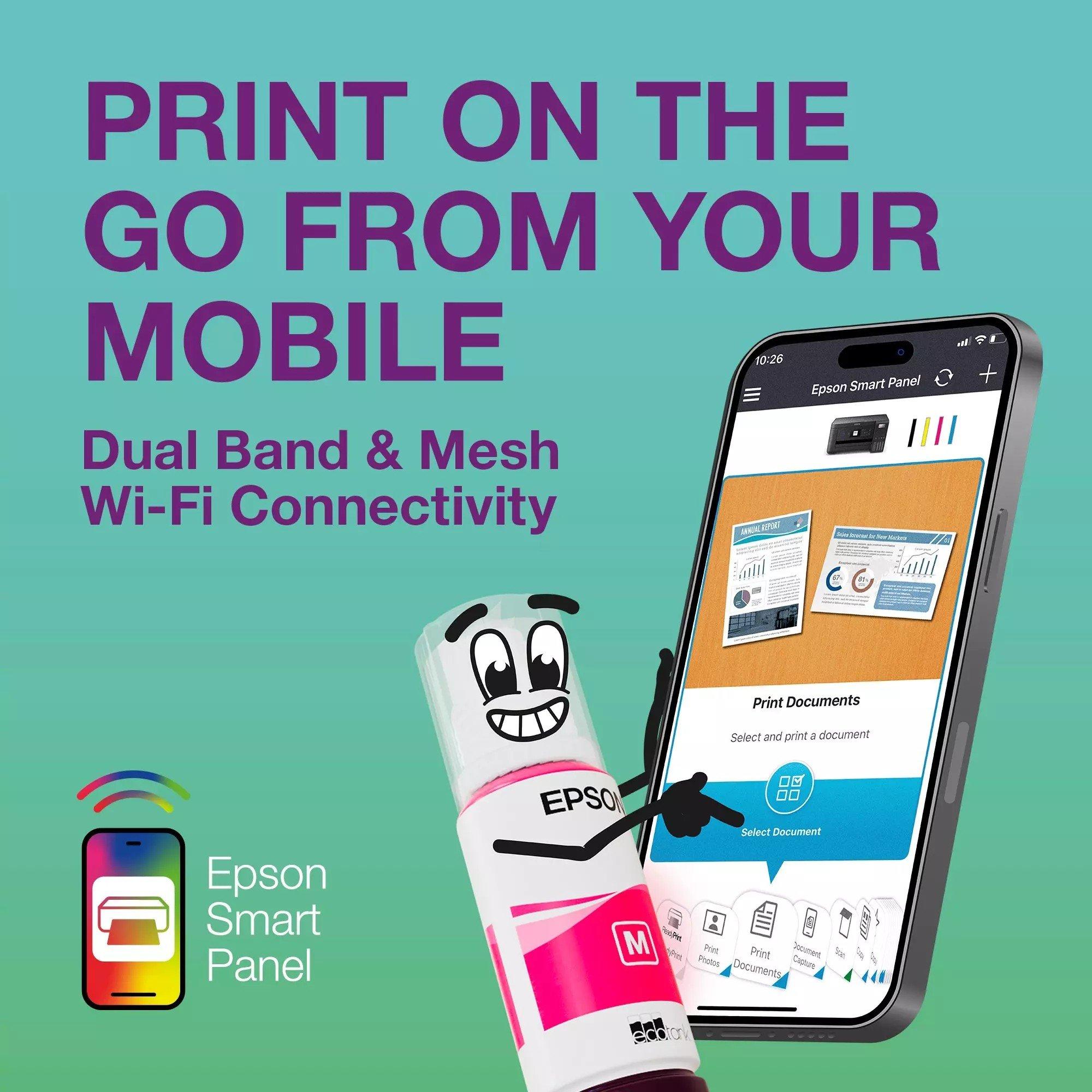 Sort - Epson - EcoTank ET-4950 A4 Multifunction Wi-Fi Ink Tank Printer With Up To 3 Years Of Ink Included - 5