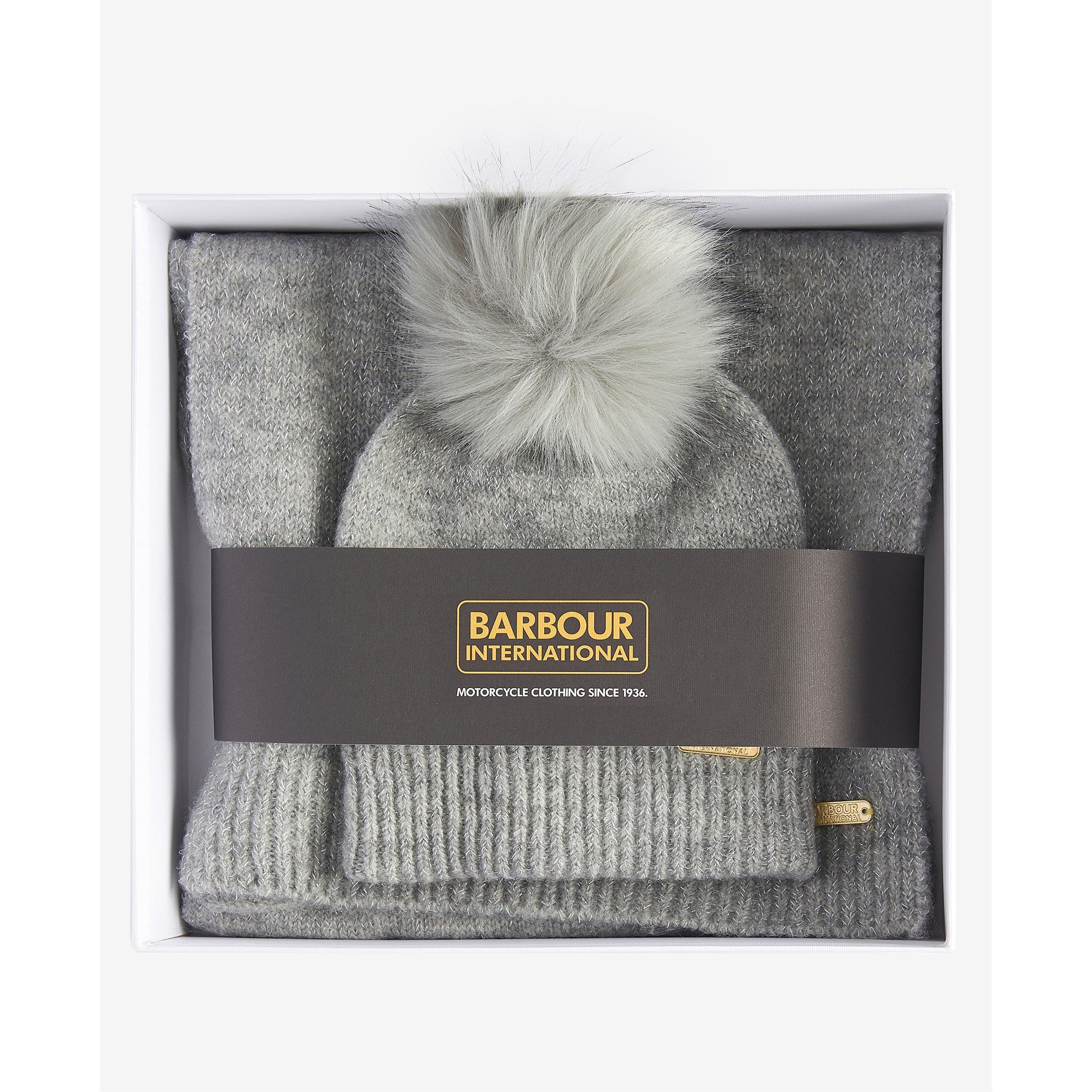 Grey AW25 - Barbour International - Sparkle Beanie & Scarf Gift Set - 2