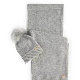 Barbour International Sparkle Beanie And Scarf Gift Set