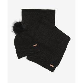 Barbour International Sparkle Beanie And Scarf Gift Set