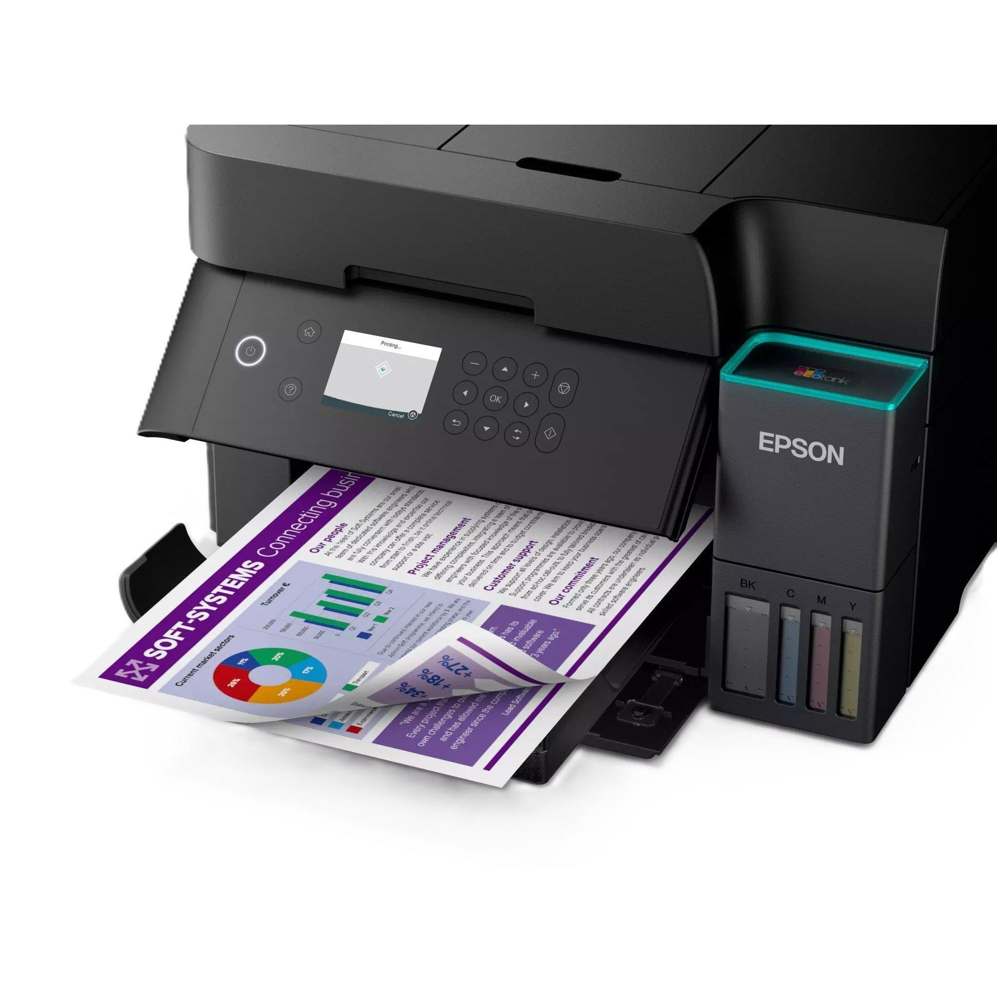 Schwarz - Epson - EcoTank ET-3950 A4 Multifunction Wi-Fi Ink Tank Printer With Up To 3 Years Of Ink Included - 4