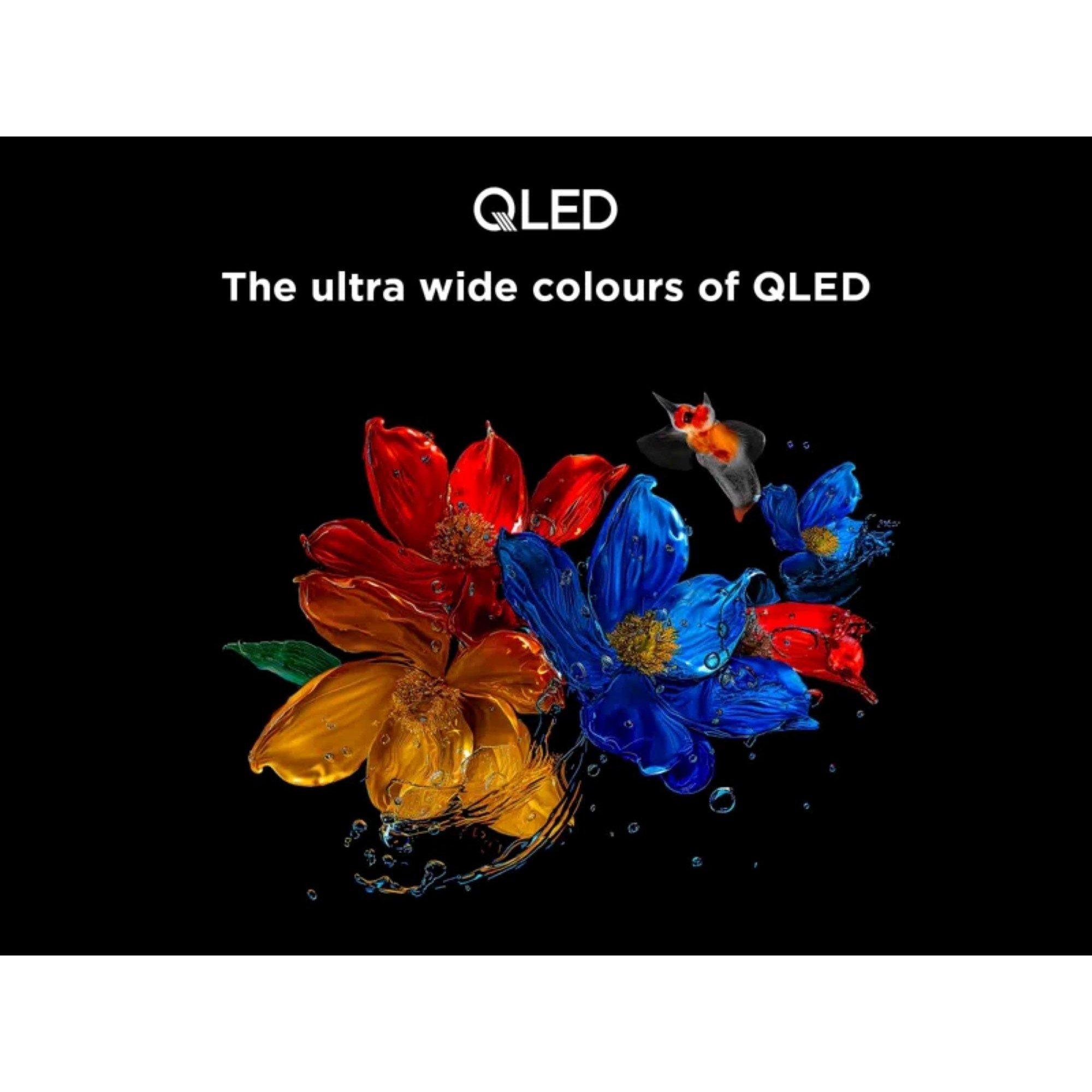Black - TCL - TCL T6C-UK 65 inch QLED 4K HDR 10+ Dolby Vision & Atmos Smart Fire TV - 6