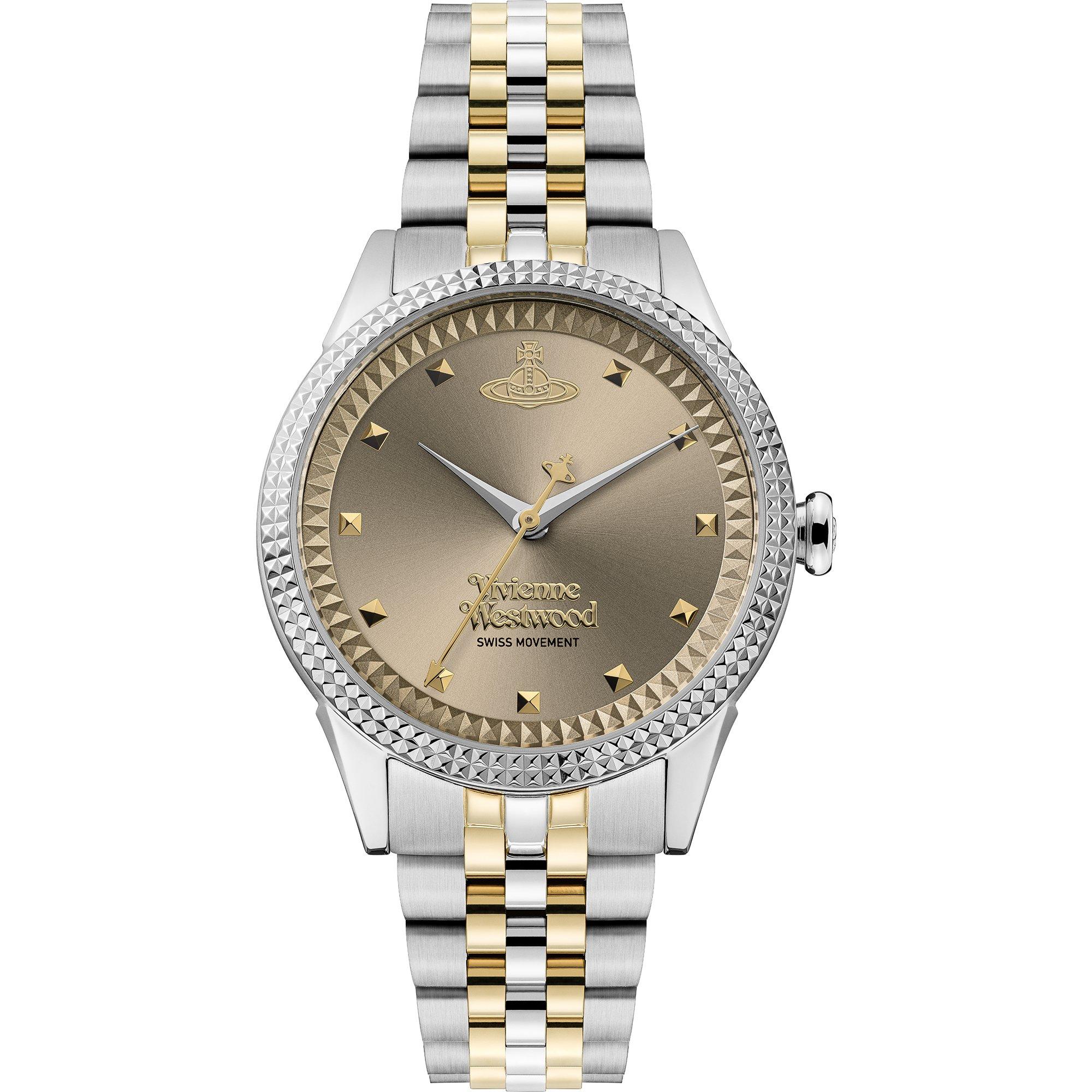 Vivienne Westwood Women's Little Seymour Quartz Analogue Watch - Silver/ Gold - Size 32MM