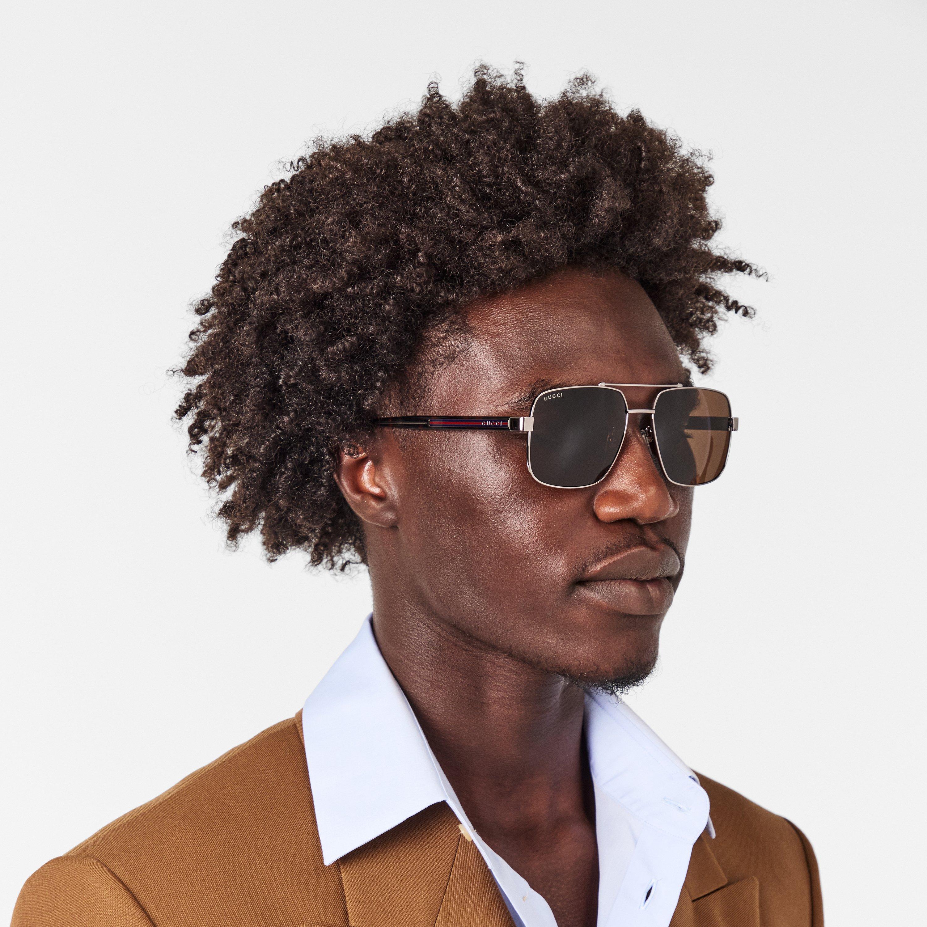 Ruthenium - Gucci - Aviator Sunglasses - 3