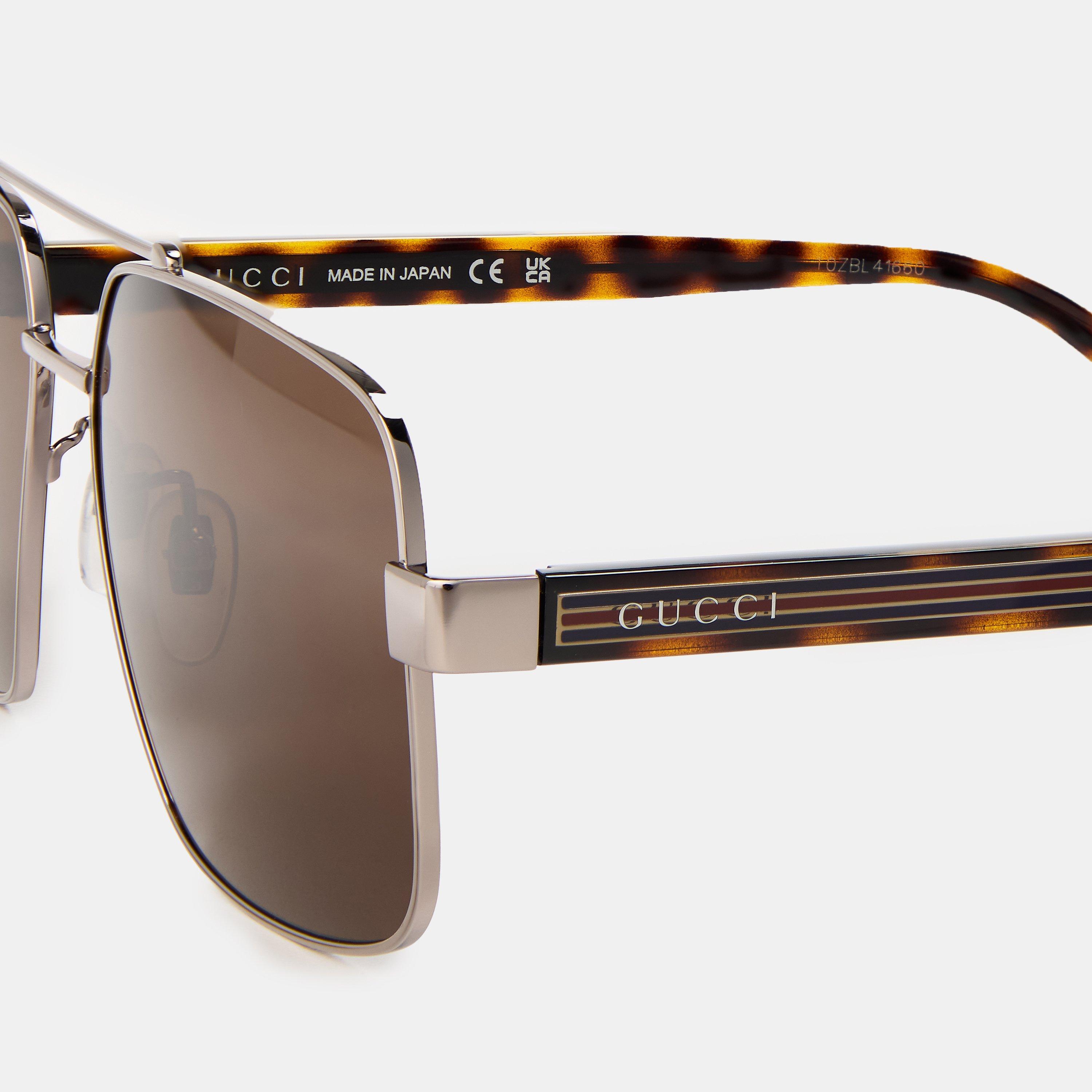 Ruthenium - Gucci - Aviator Sunglasses - 5