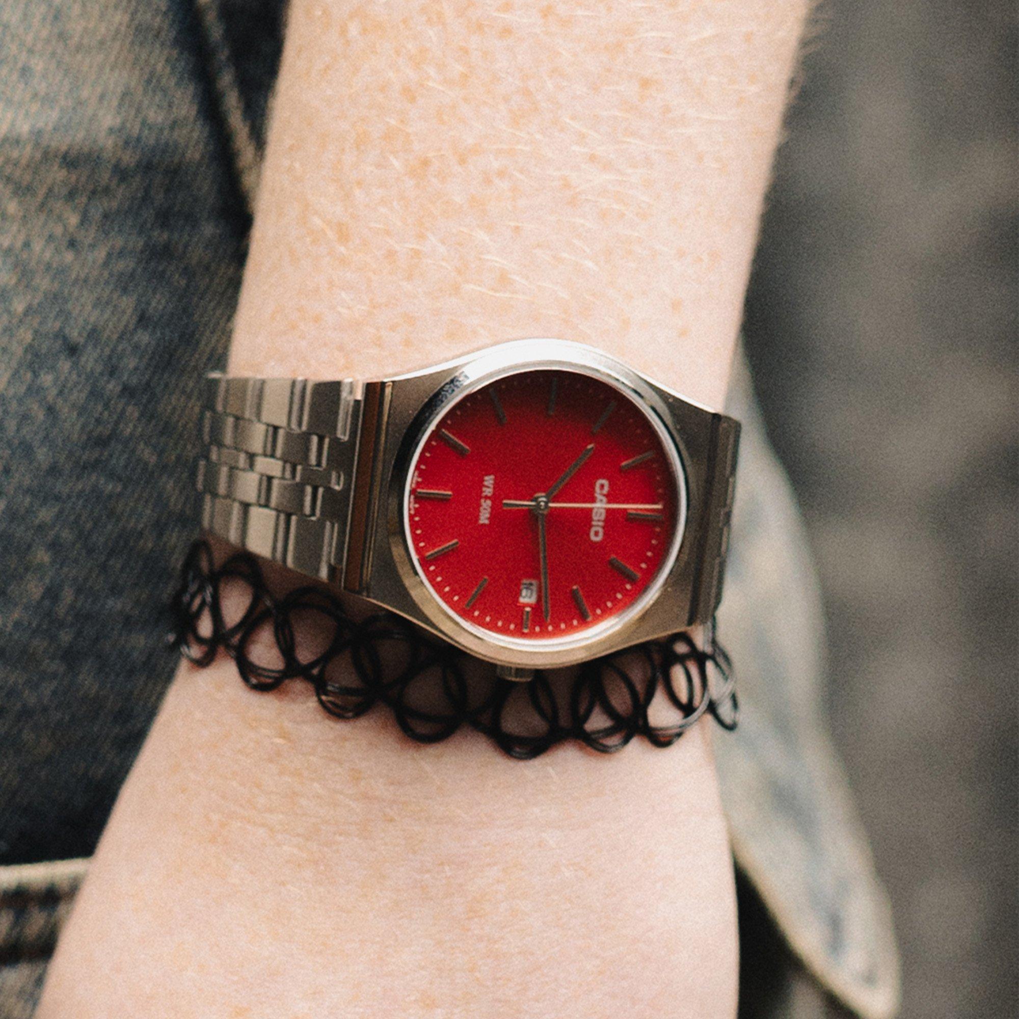 Red/Silver - Casio - Unisex Adults Digital Watch - 3