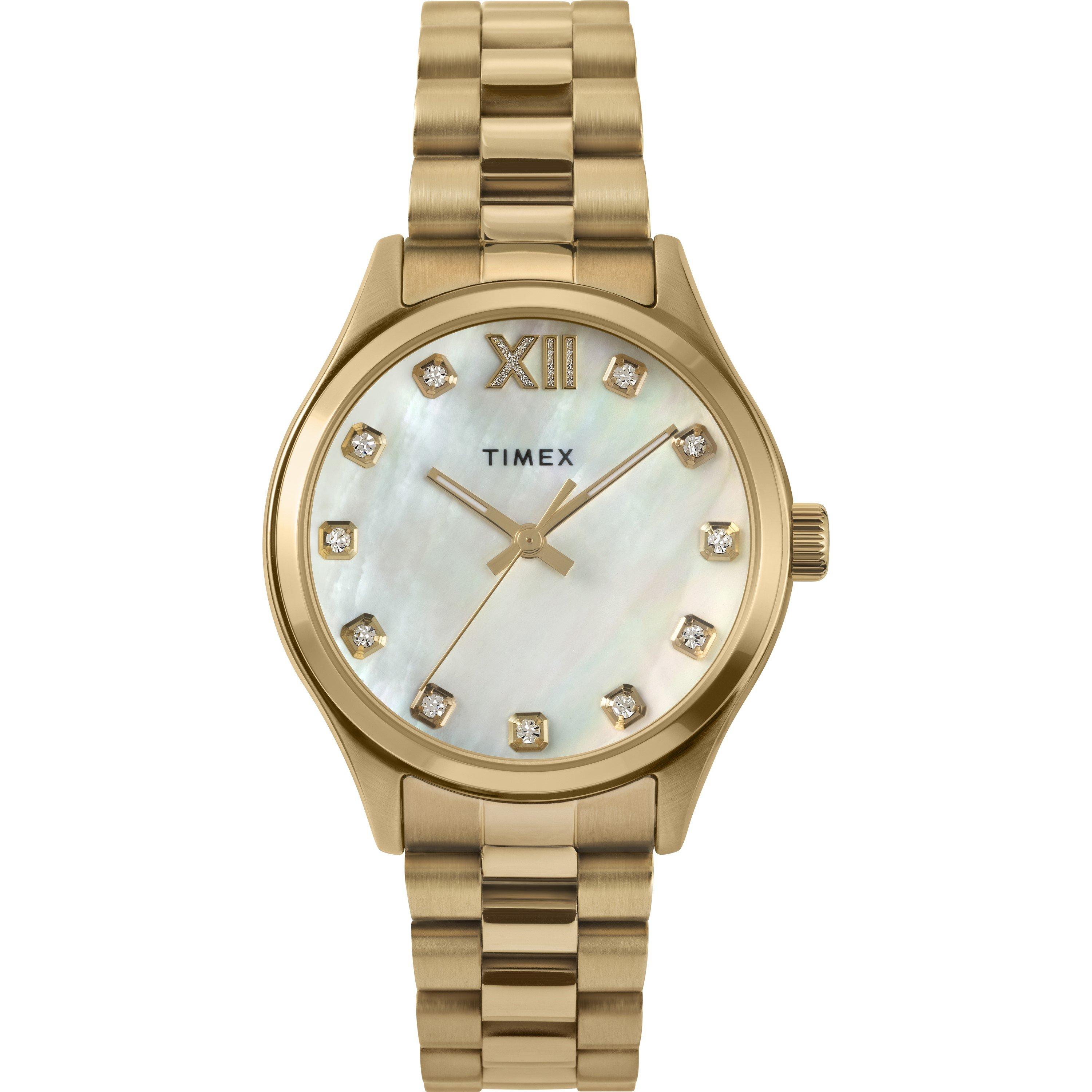 Timex  Legacy Quartz Watch - White/Gold Tone - 34mm