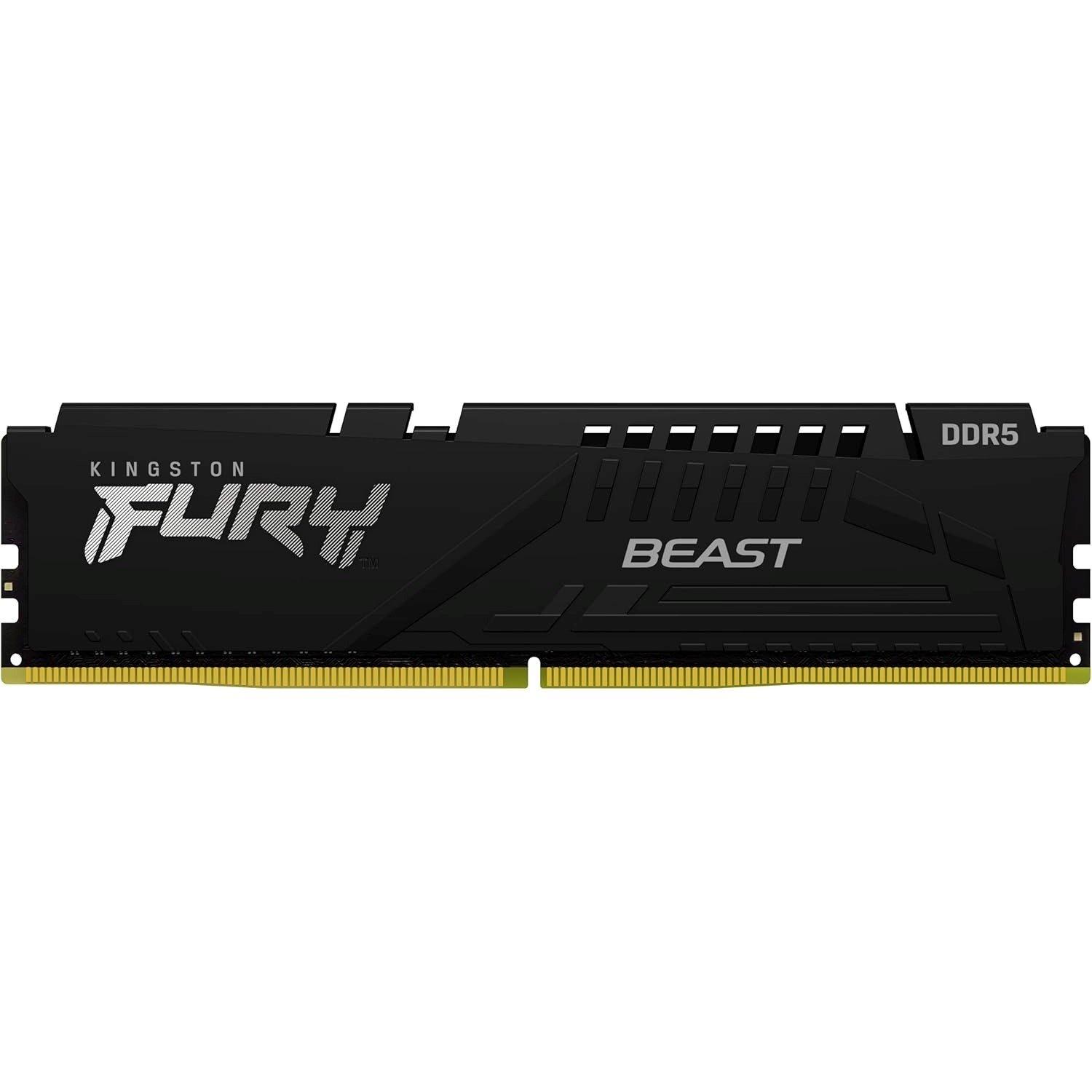 Black - Kingston - FURY Beast 32GB DDR5 5600MHz PC RAM for Gaming - Black - 2