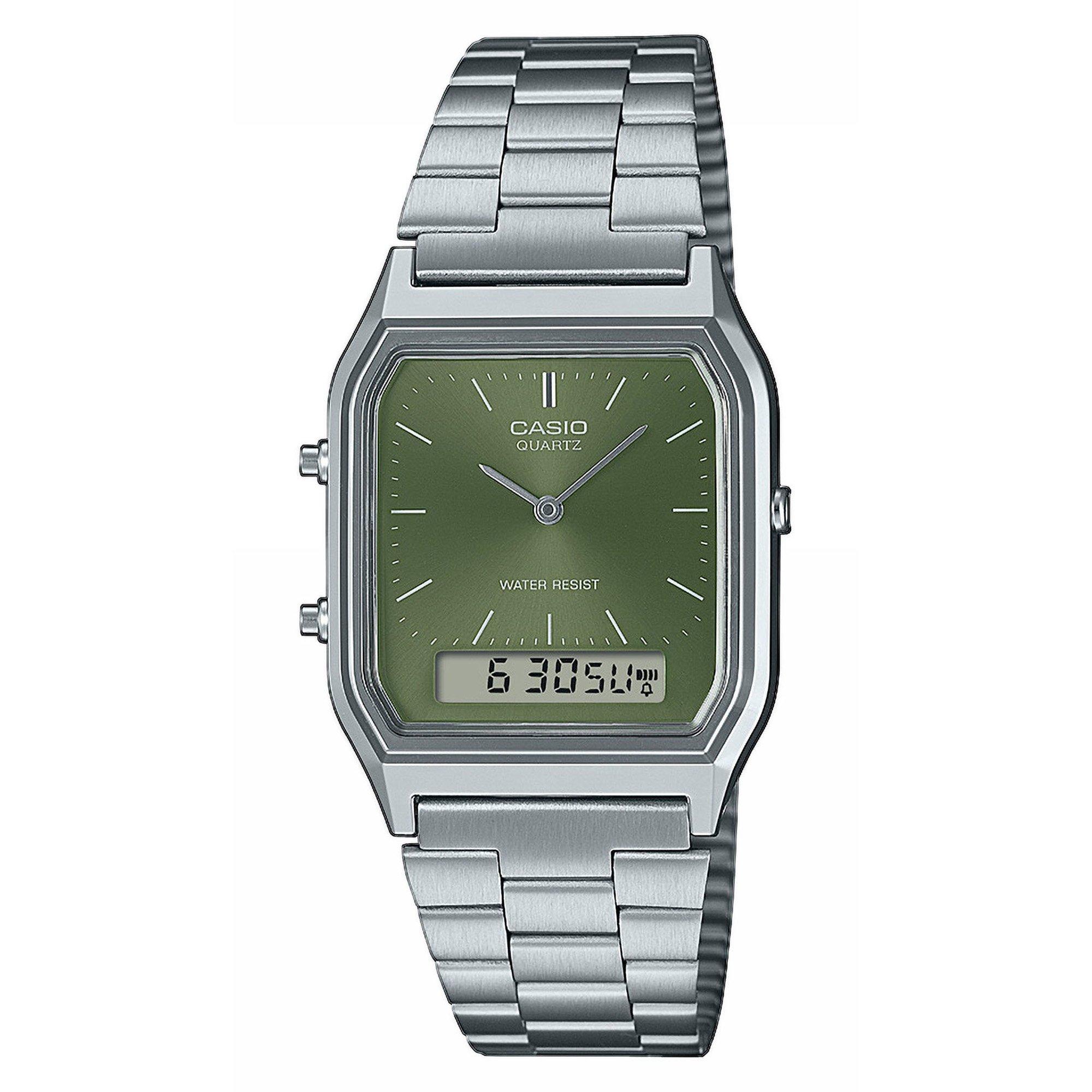 Green/Silver - Casio - Quartz Digital Watch - 1